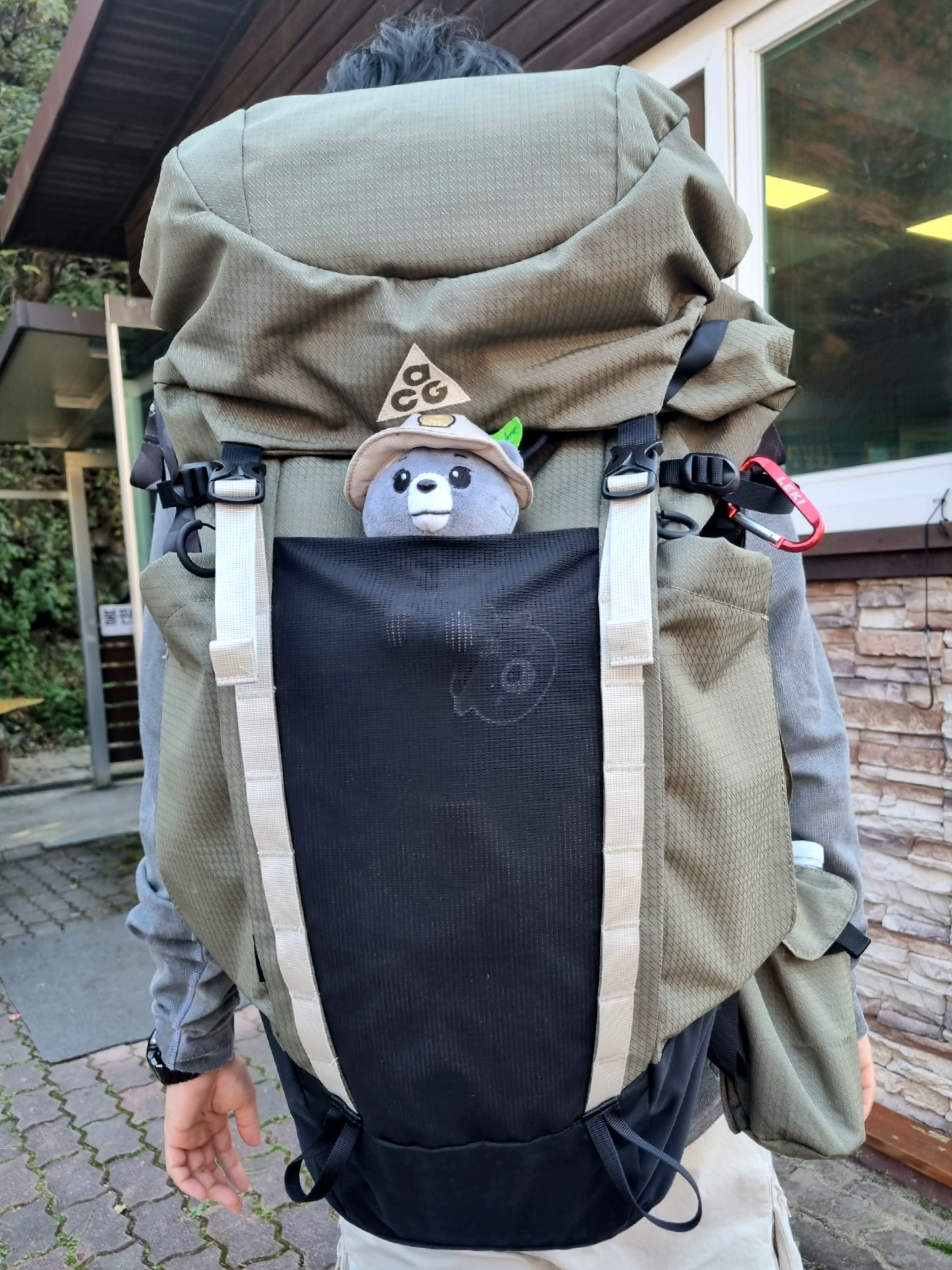 Nike ACG Smith Summit Cargo Pants Light Bone - Asia, Nike ACG 36 Backpack Medium Olive 착용 스타일 - 1