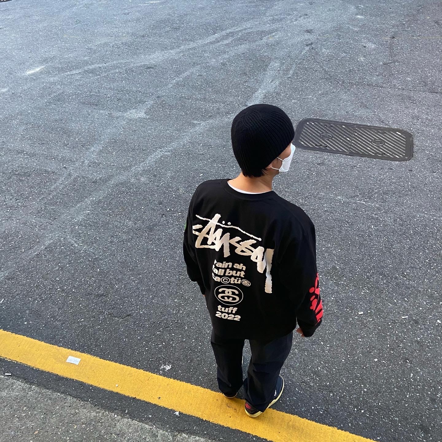 Stussy x Cactus Plant Flea Market Sport LS T-Shirt Black, Jordan 4 x Union Retro Off Noir 착용 스타일 - 2