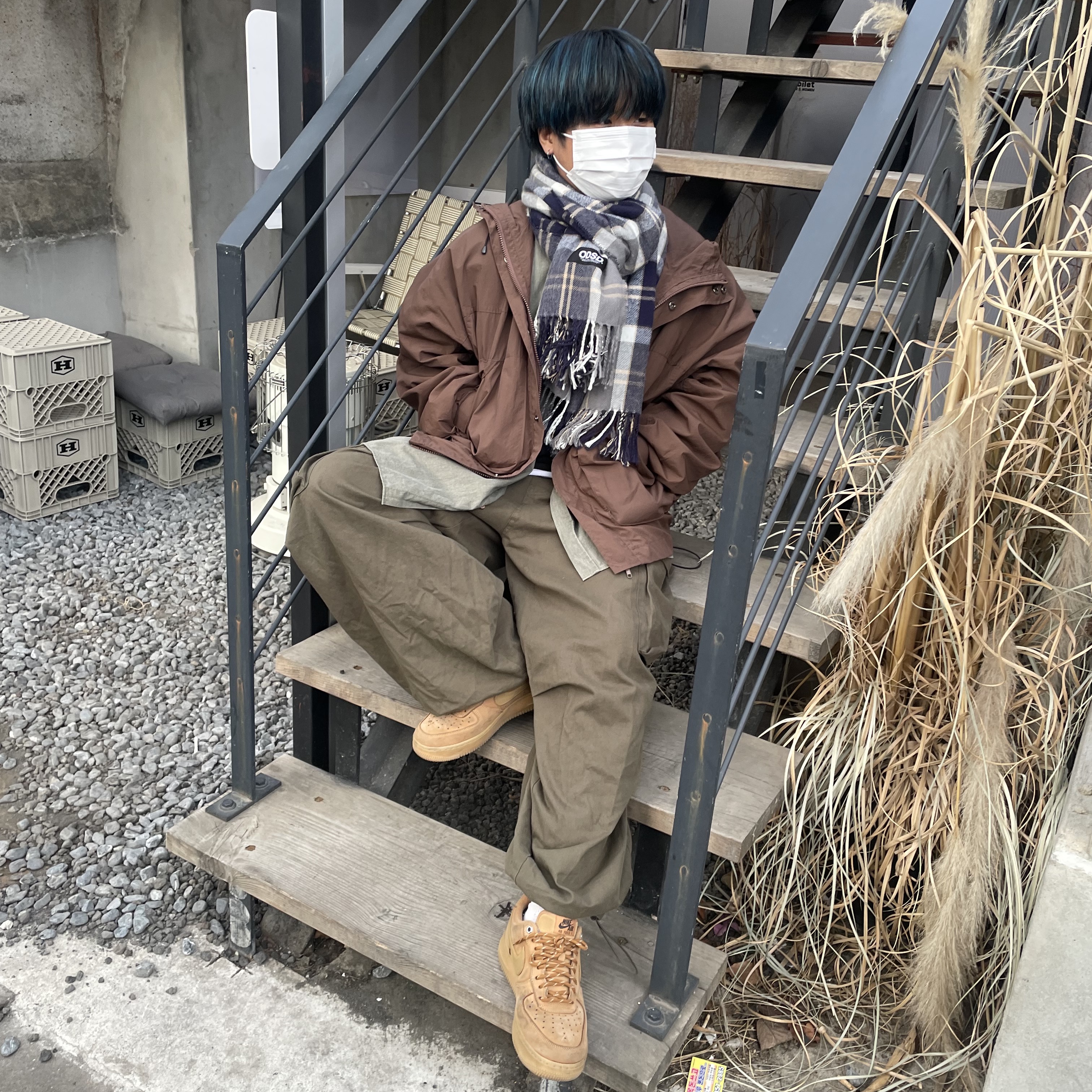 Nike Air Force 1 '07 WB Flax 착용 스타일 - 3