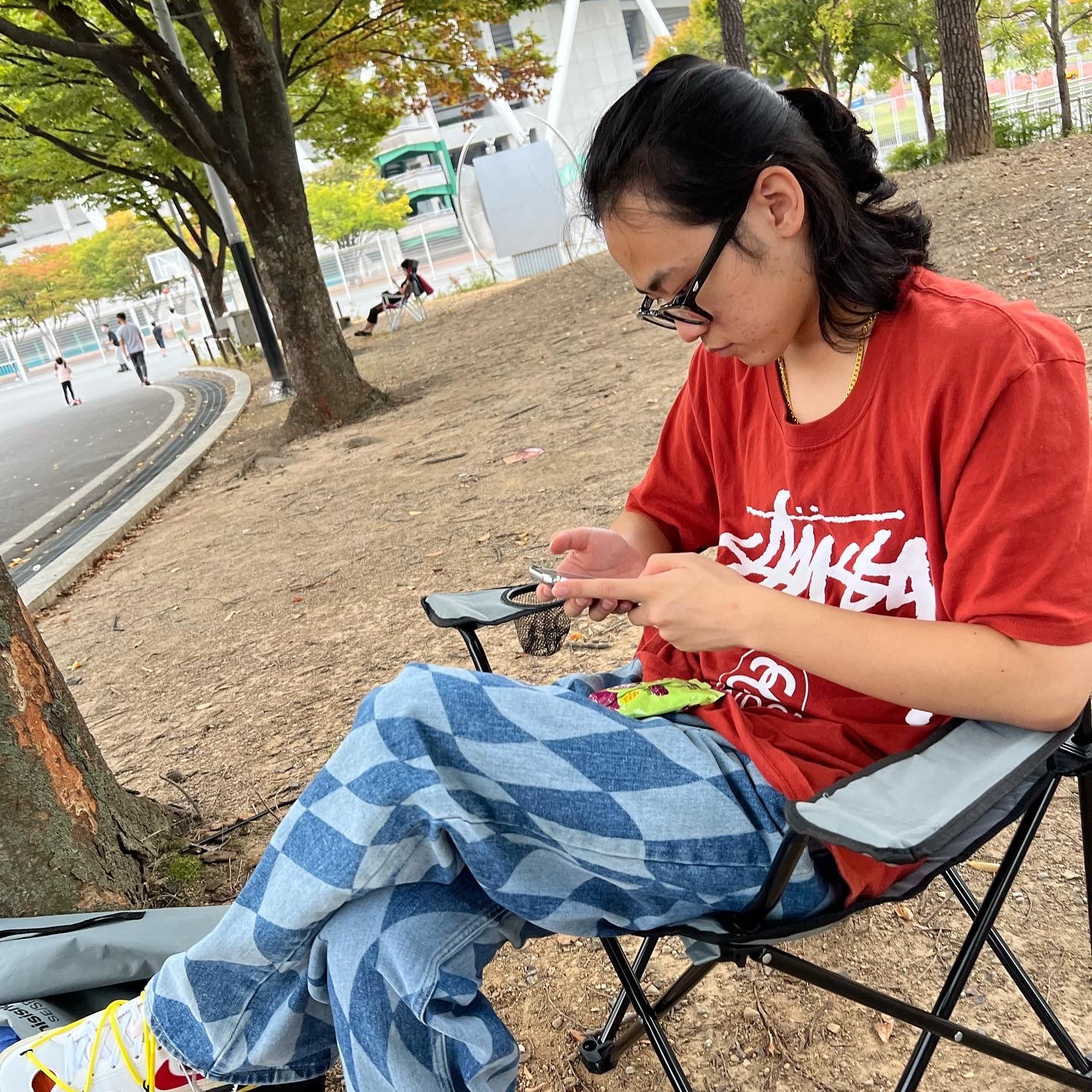 Nike x Off-White Blazer Low '77 White and University Red 착용 스타일 - 1