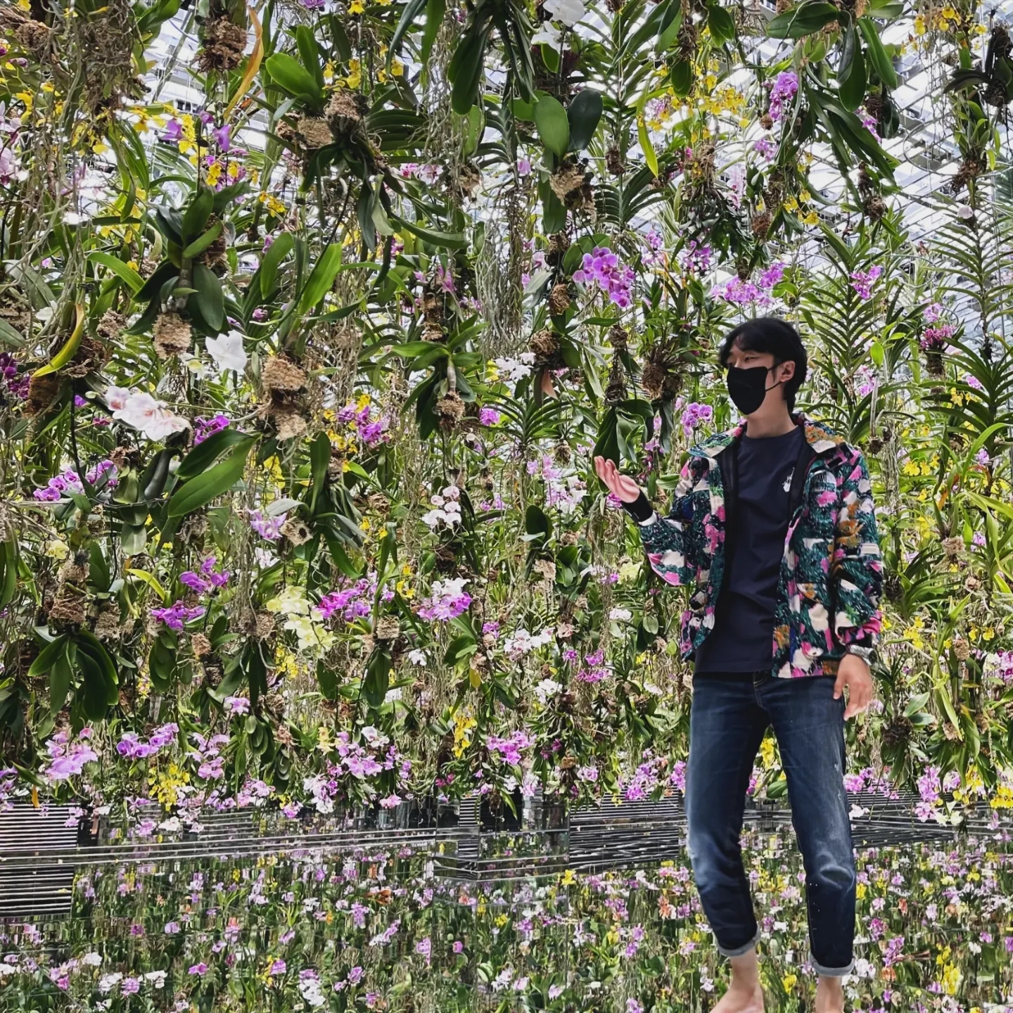 Supreme x The North Face Trekking Convertible Jacket Flowers - 22SS, Palace Hesh Mit Fresh T-Shirt Navy - 20SS 착용 스타일 - 3
