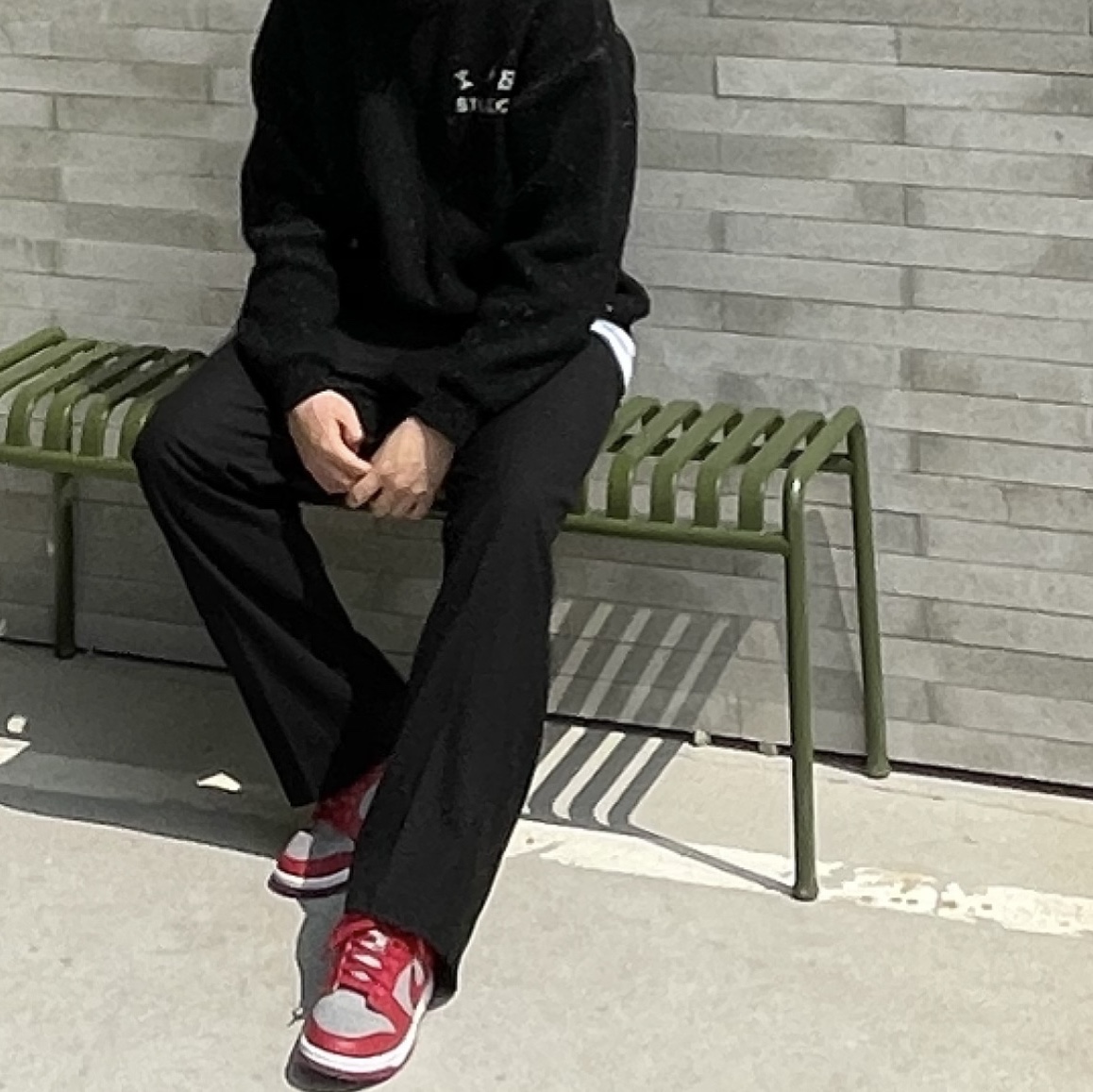 IAB Studio Knit Black, Nike Dunk Low Retro Medium Grey 착용 스타일