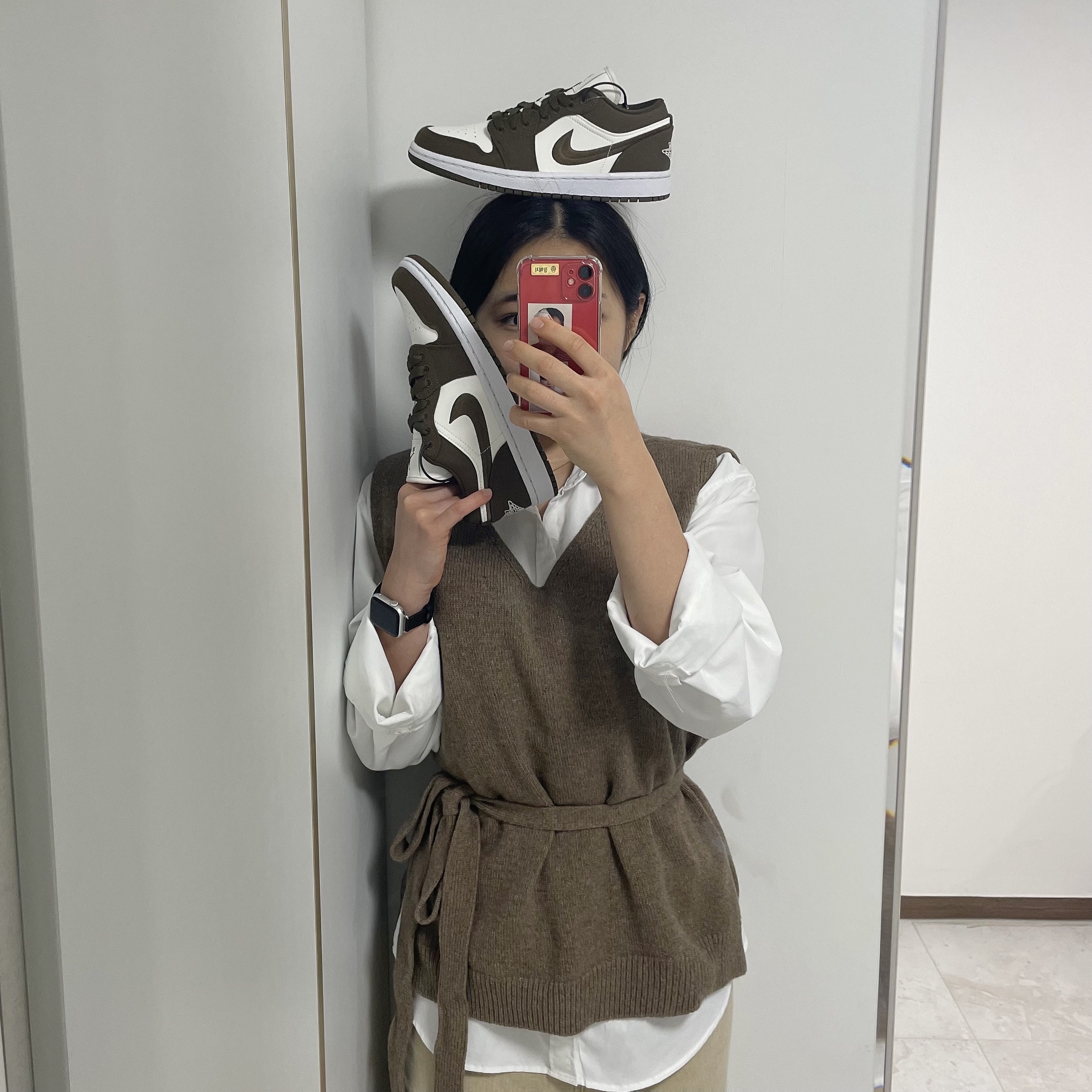 (W) Jordan 1 Low SE Light Olive 착용 스타일