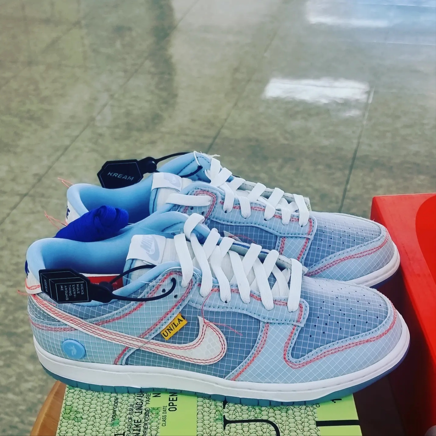 Nike x Union Dunk Low Passport Pack Argon 착용 스타일