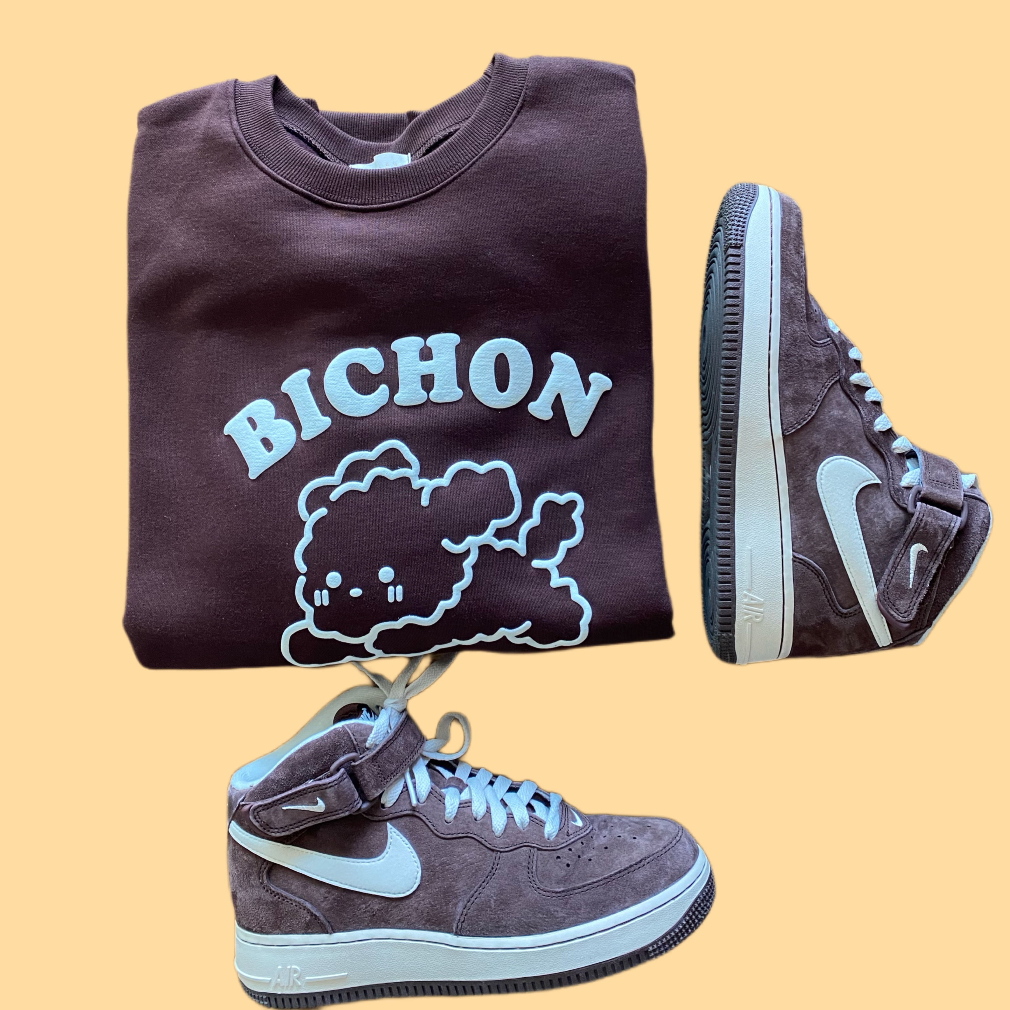 Nike Air Force 1 Mid '07 QS Chocolate 착용 스타일 - 1
