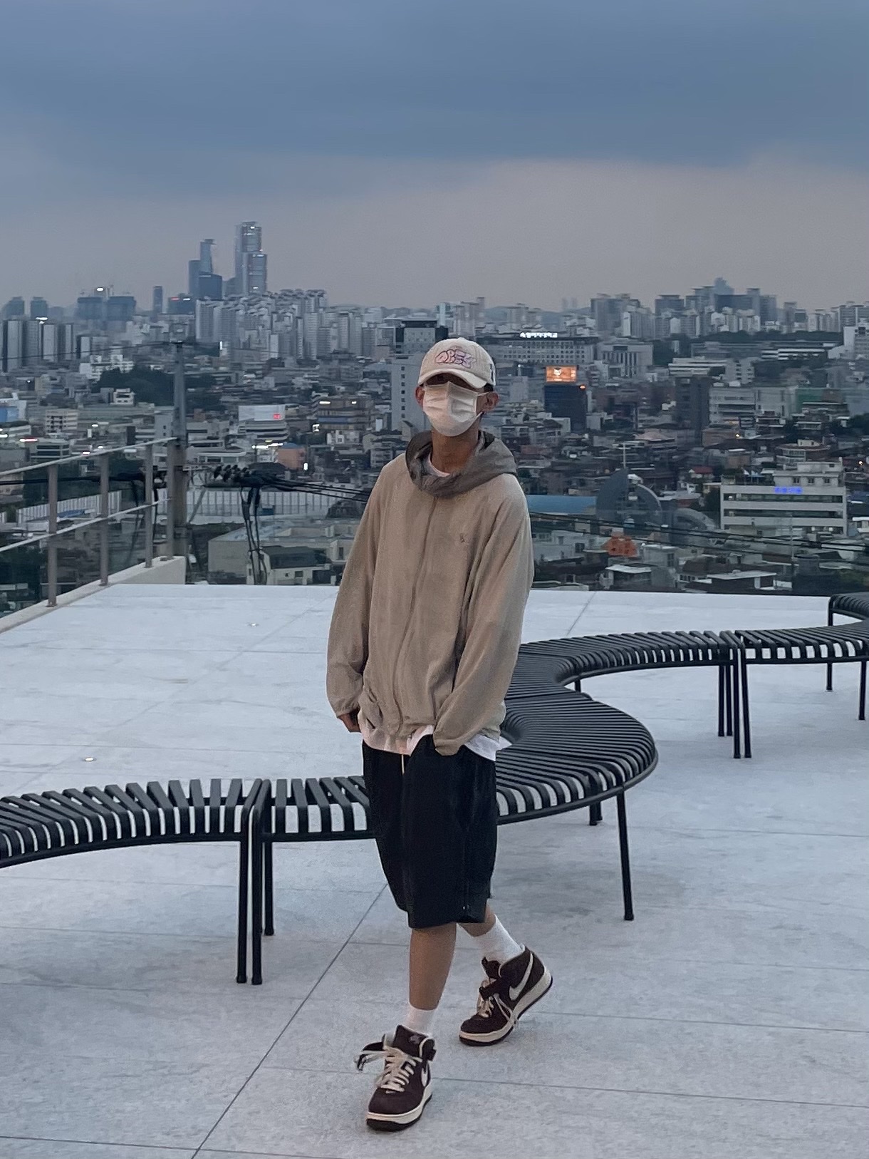 Sansan Gear Sansan BLF Mesh Jacket Beige - 22SS, Nike Air Force 1 Mid '07 QS Chocolate 착용 스타일 - 2