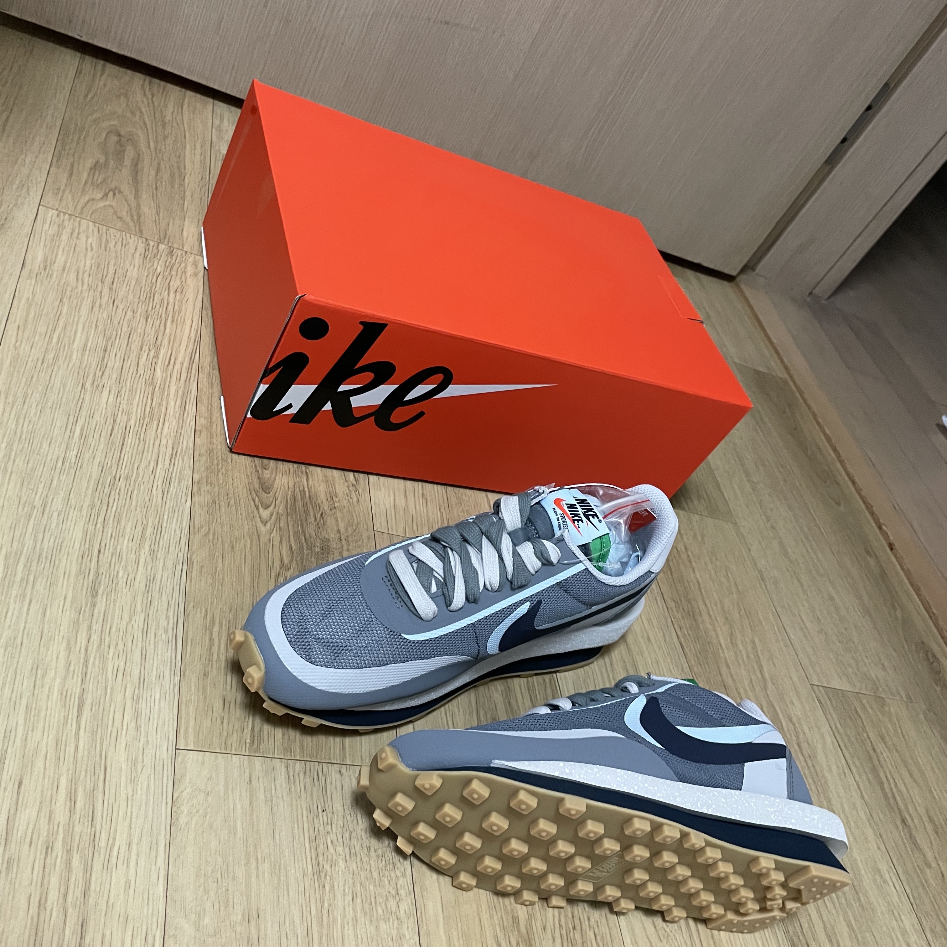 Nike x Sacai x Clot LDWaffle Cool Grey 착용 스타일