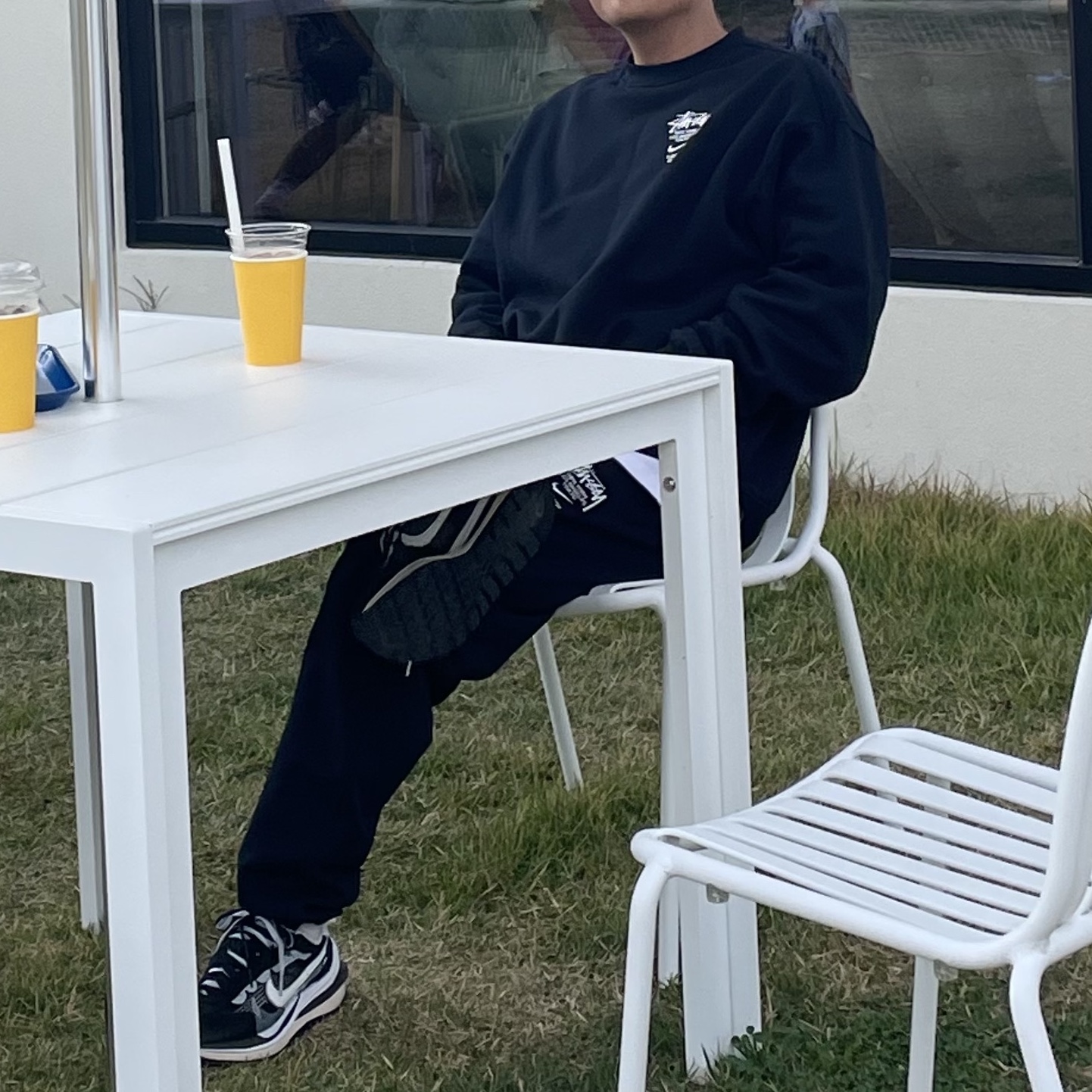 Nike x Stussy NRG ZR Fleece Pants Black - US/EU, Nike x Stussy NRG ZR Fleece Crewneck Black - US/EU 착용 스타일