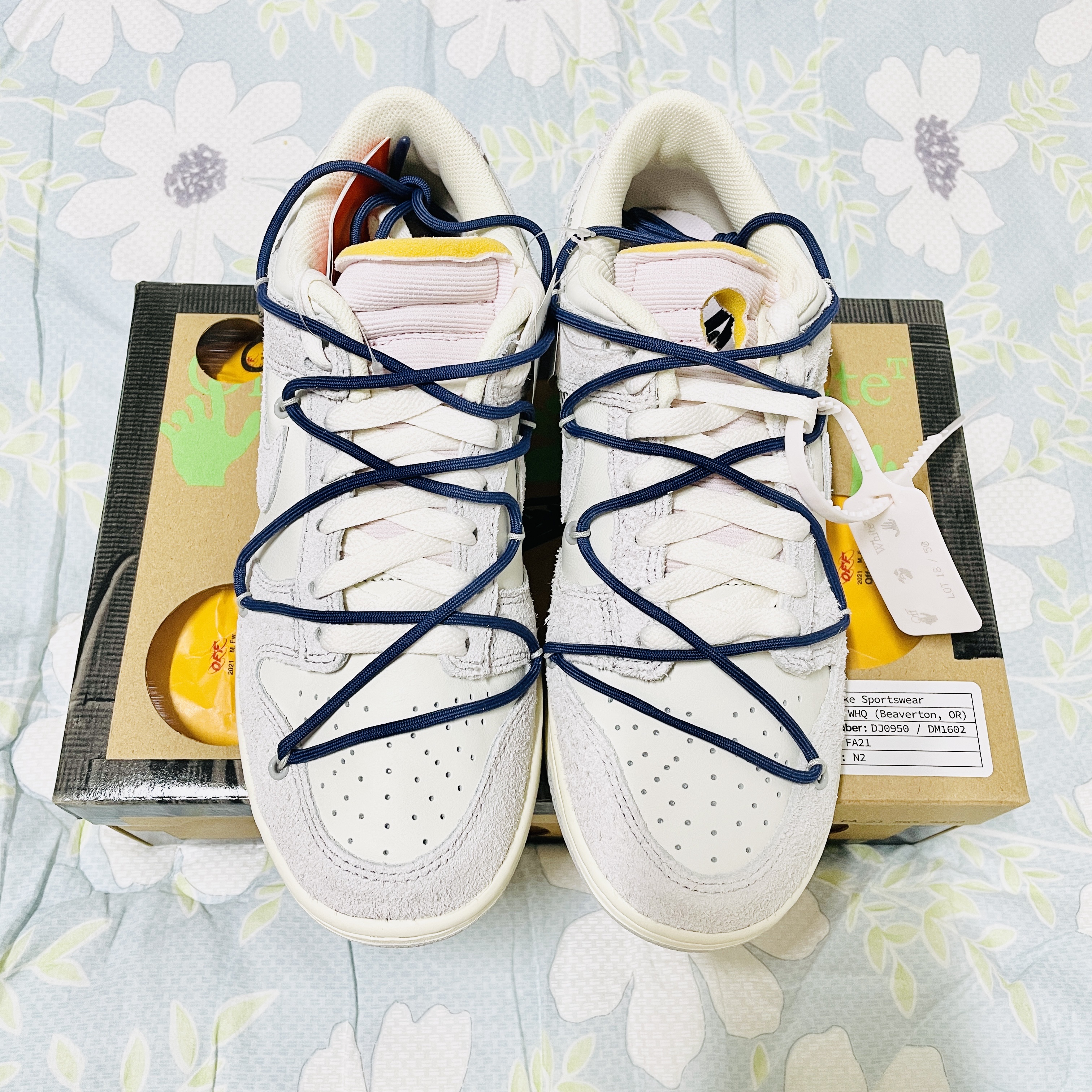 Nike x Off-White Dunk Low The 50 - Lot 18 착용 스타일 - 1