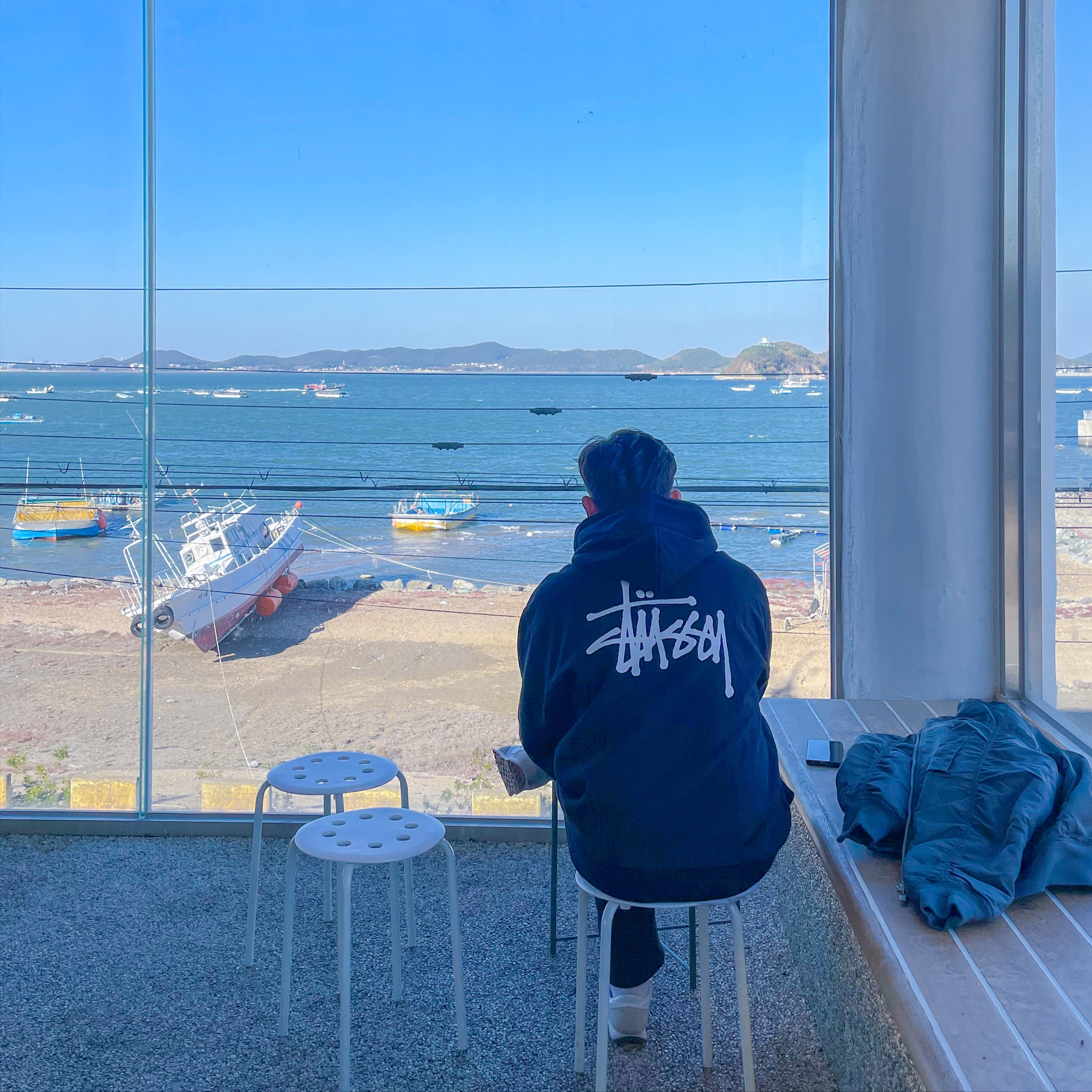 Stussy Basic Stussy Hoodie Black 2022 착용 스타일 - 2