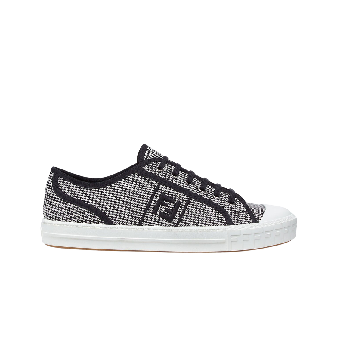 펜디 도미노 패브릭 로우탑 블랙 화이트(Fendi Domino Fabric Low-Top Black White) - 1