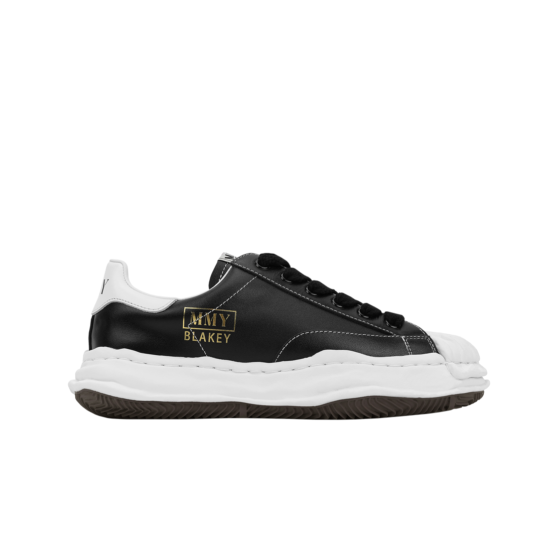 메종 미하라 야스히로 블레이키 OG 솔 레더 로우탑 스니커즈 블랙(Maison Mihara Yasuhiro Blakey OG Sole Leather Low-top Sneakers Black)