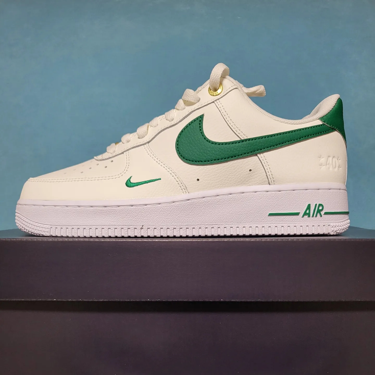 Nike Air Force 1 '07 LV8 40th Anniversary Join Forces Sail Malachite 착용 스타일 - 1