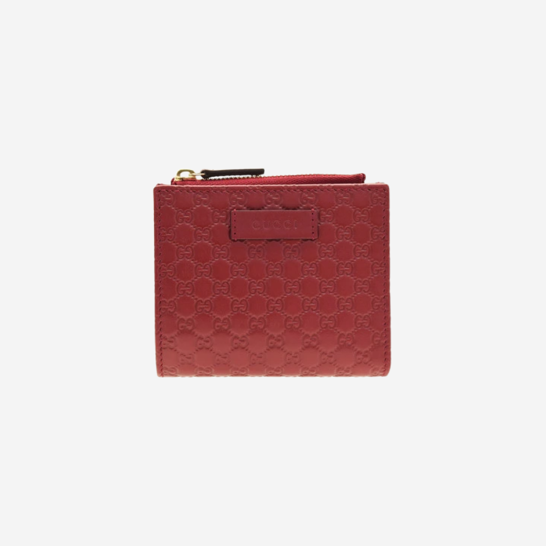 구찌 마이크로 GG 시마 지퍼 지갑 레드(Gucci Micro GG Ssima Zipped Wallet Red) - 1
