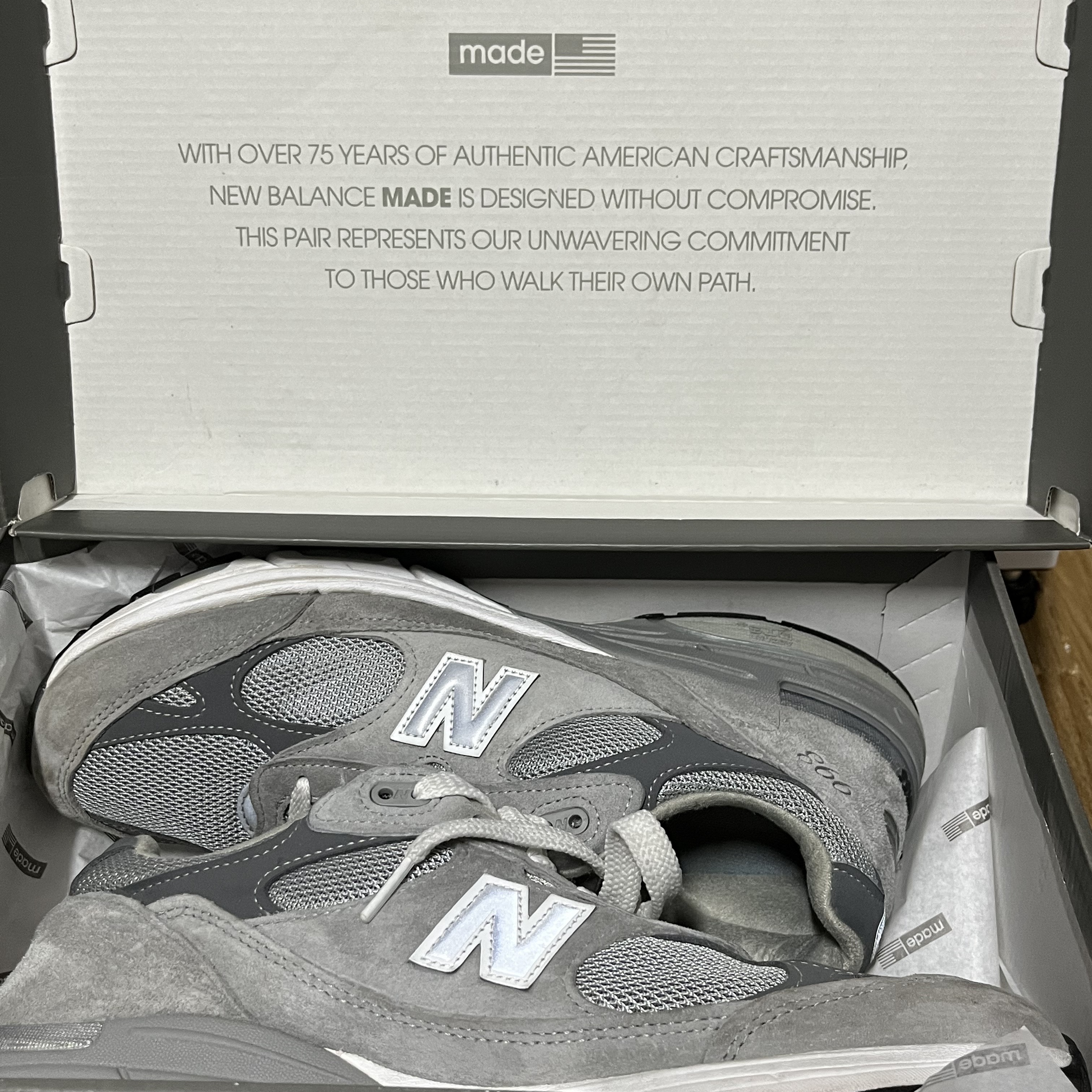 New Balance 993 Made in USA Grey - D Standard 착용 스타일
