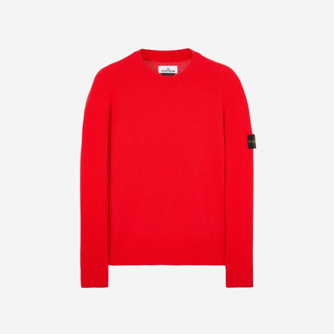 Stone Island 524A3 Lambswool Crewneck Knit Red - 22FW 상세 이미지 1