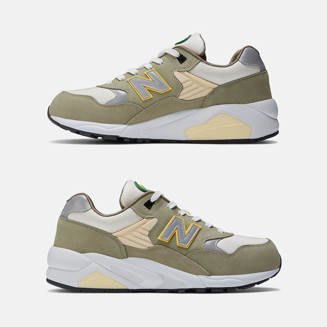 New Balance 580 Olive Leaf 착용 스타일 - 3