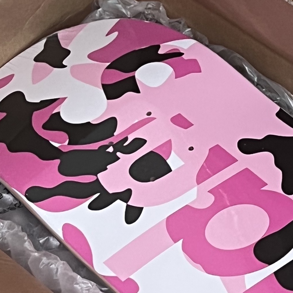 Supreme Camo Logo Skateboard Deck Pink Camo - 20FW 착용 스타일 - 2