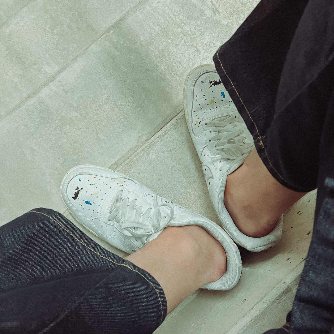 Vans ComfyCush Old Skool Black True white, Vans Authentic Mule Black 착용 스타일 - 3