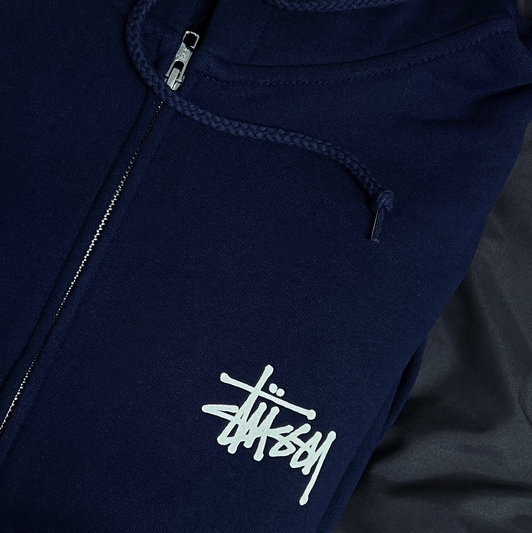 Stussy Basic Stussy Zip Hoodie Navy 2022 착용 스타일
