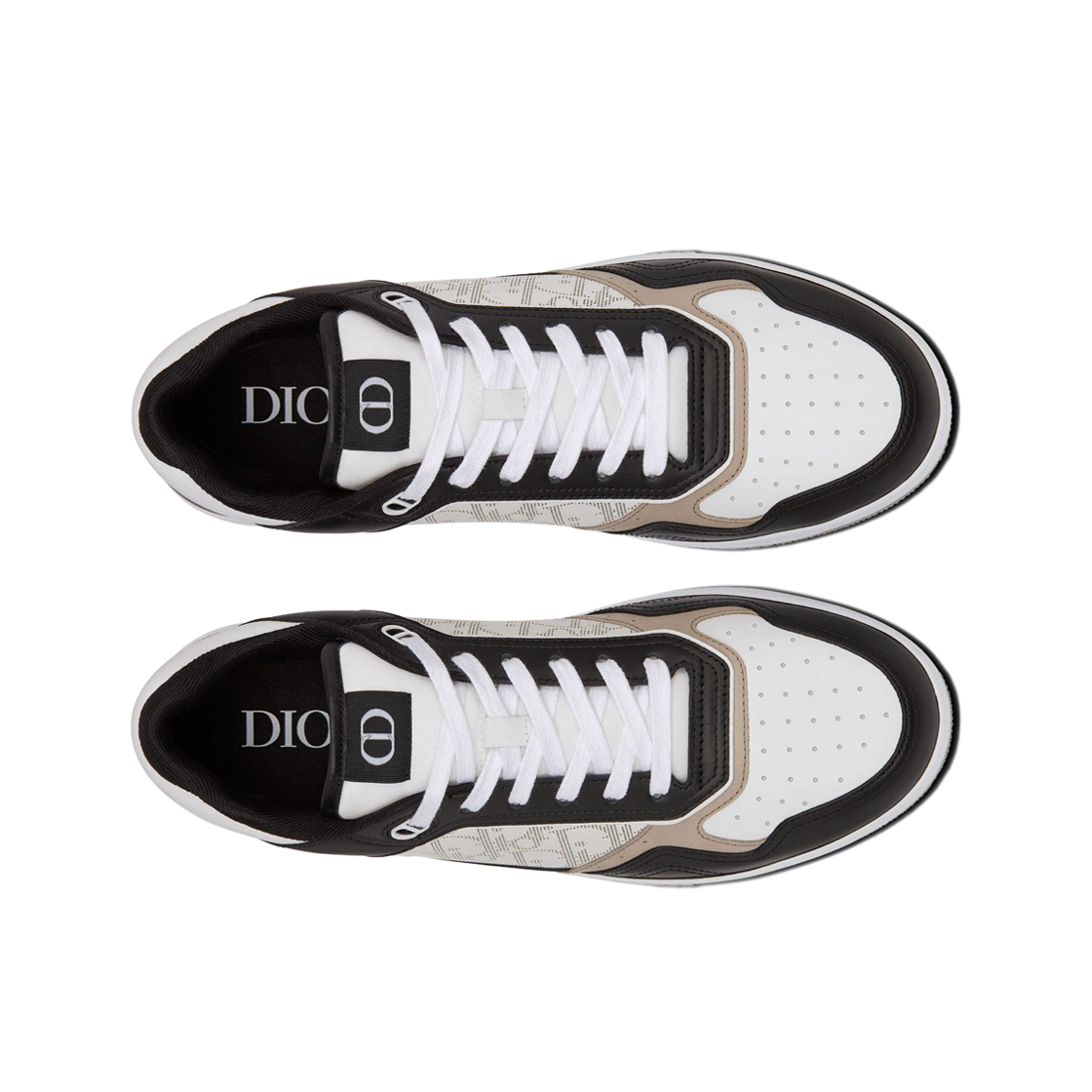 디올 B27 로우탑 스니커즈 블랙 화이트 베이지(Dior B27 Low-Top Sneakers Black White Beige) - 2