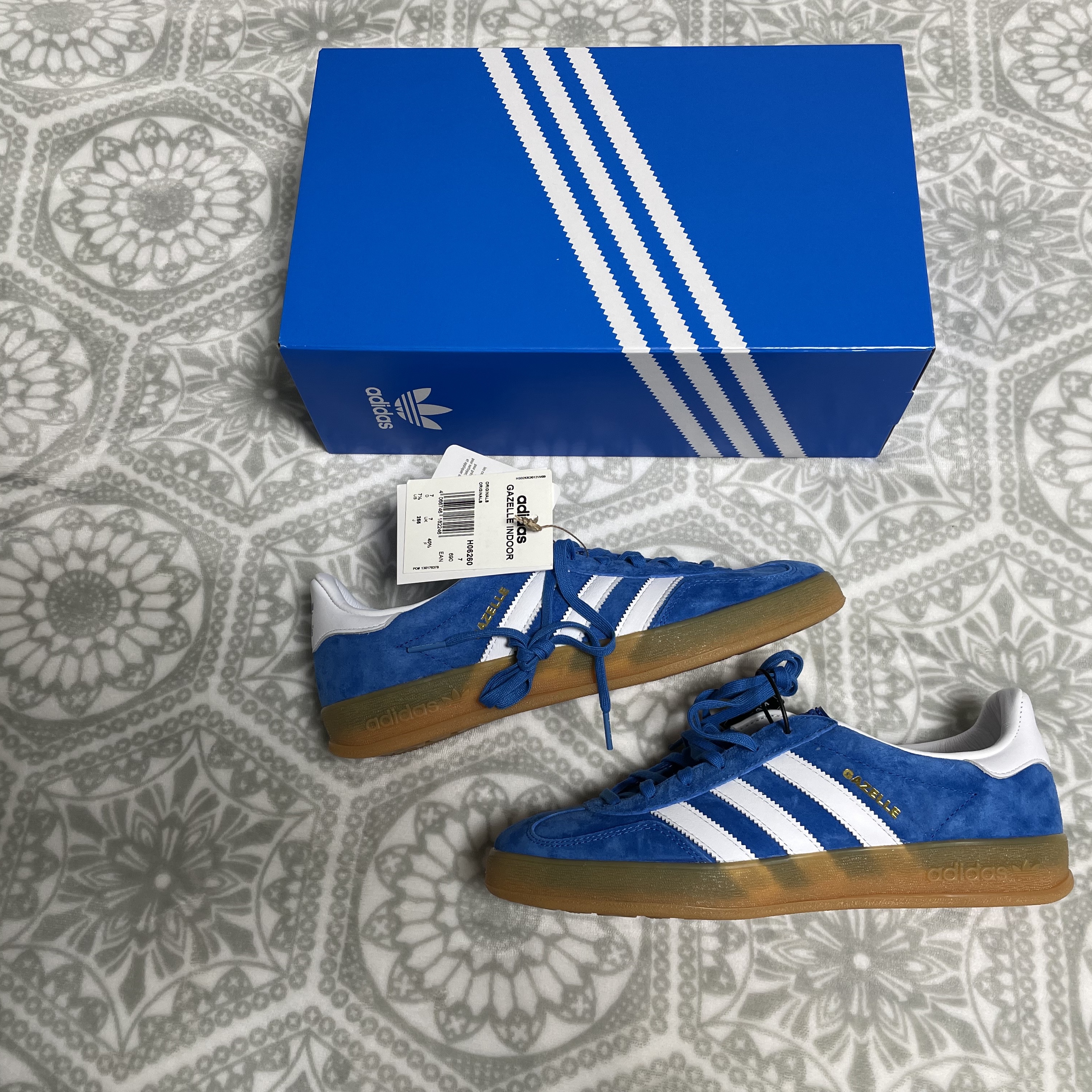 Adidas Gazelle Indoor Blue Bird 착용 스타일 - 1
