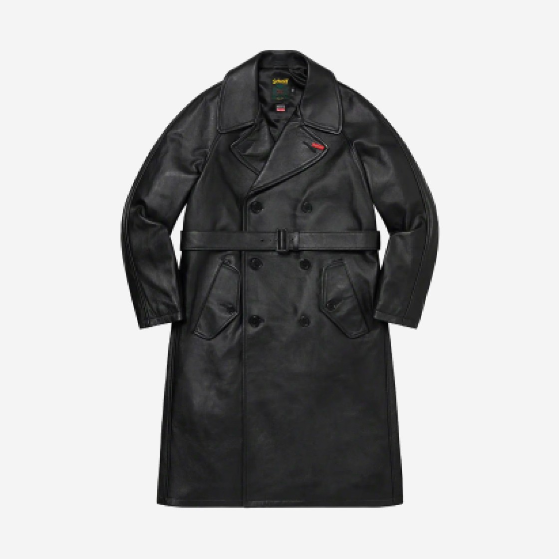 Supreme x Schott Leather Trench Coat Black - 22FW 상세 이미지 1