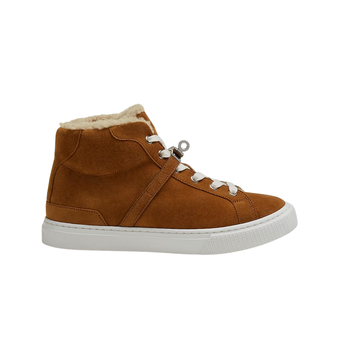 (W) 에르메스 데이드림 스니커즈 스웨이드 고트스킨 & 팔라듐 하드웨어 브룬 퓨메 에크류((W) Hermes Daydream Sneakers Suede Goatskin & Palladium Brun Fume Ecru) - 1