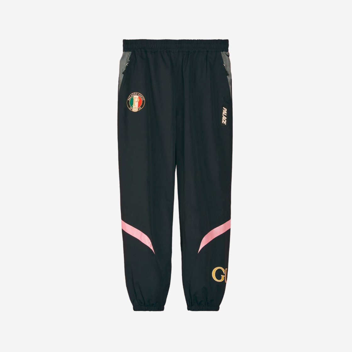 Palace x Gucci Nylon track Pants with Patches Black - 22FW 상세 이미지 1