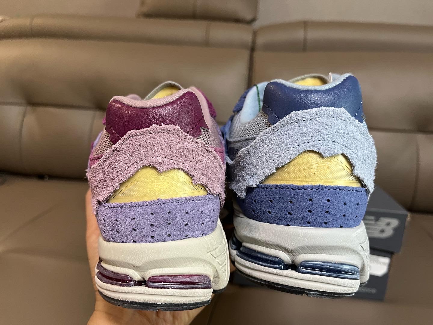 New Balance 2002R Protection Pack Purple, New Balance 2002R Protection Pack Pink 착용 스타일 - 3