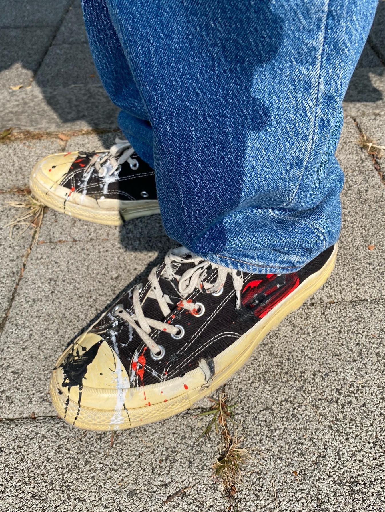 Converse x Play Comme des Garcons Chuck 70 Ox Black 착용 스타일 - 4