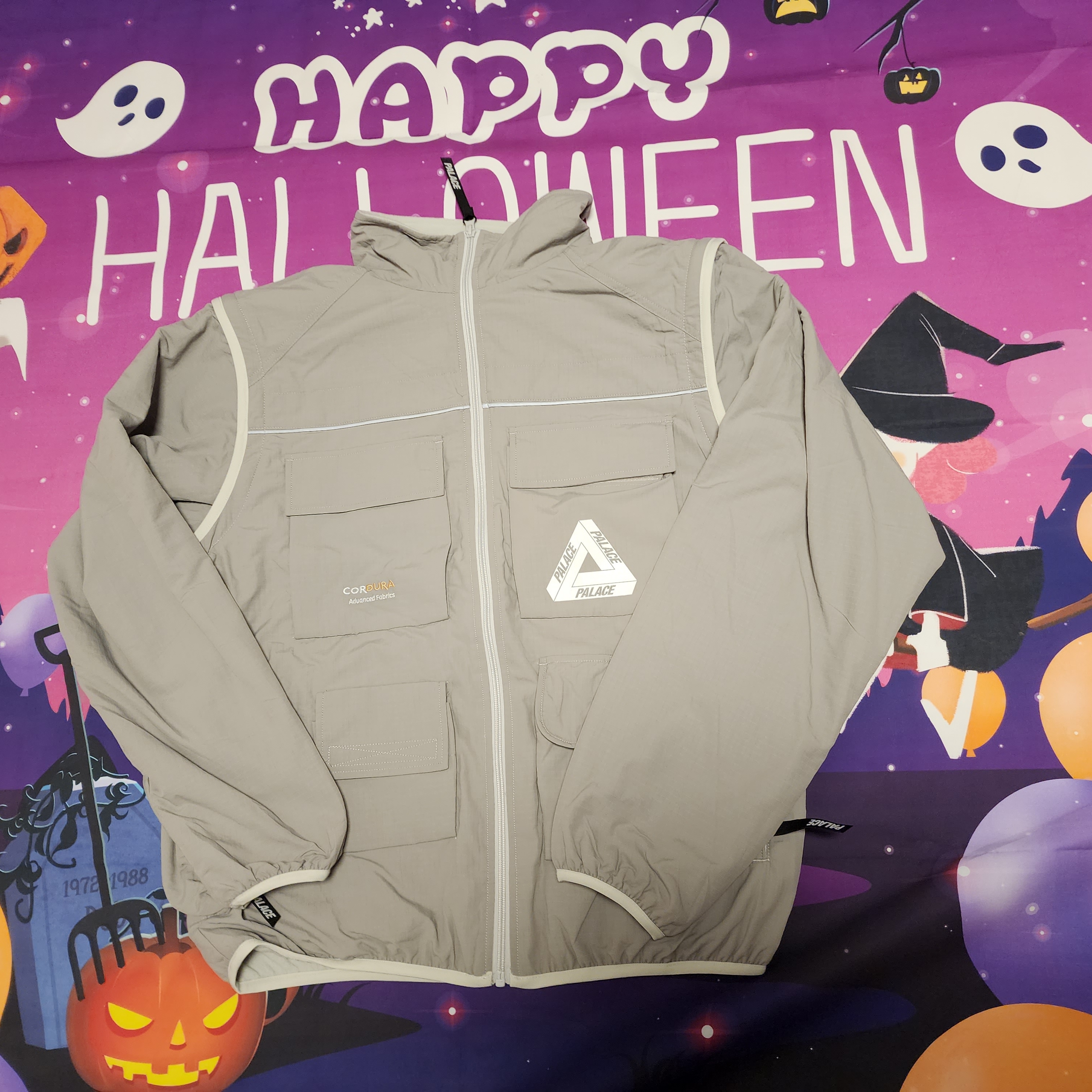Palace Cordura RS Zip Off Jacket Grey - 22FW 착용 스타일 - 1