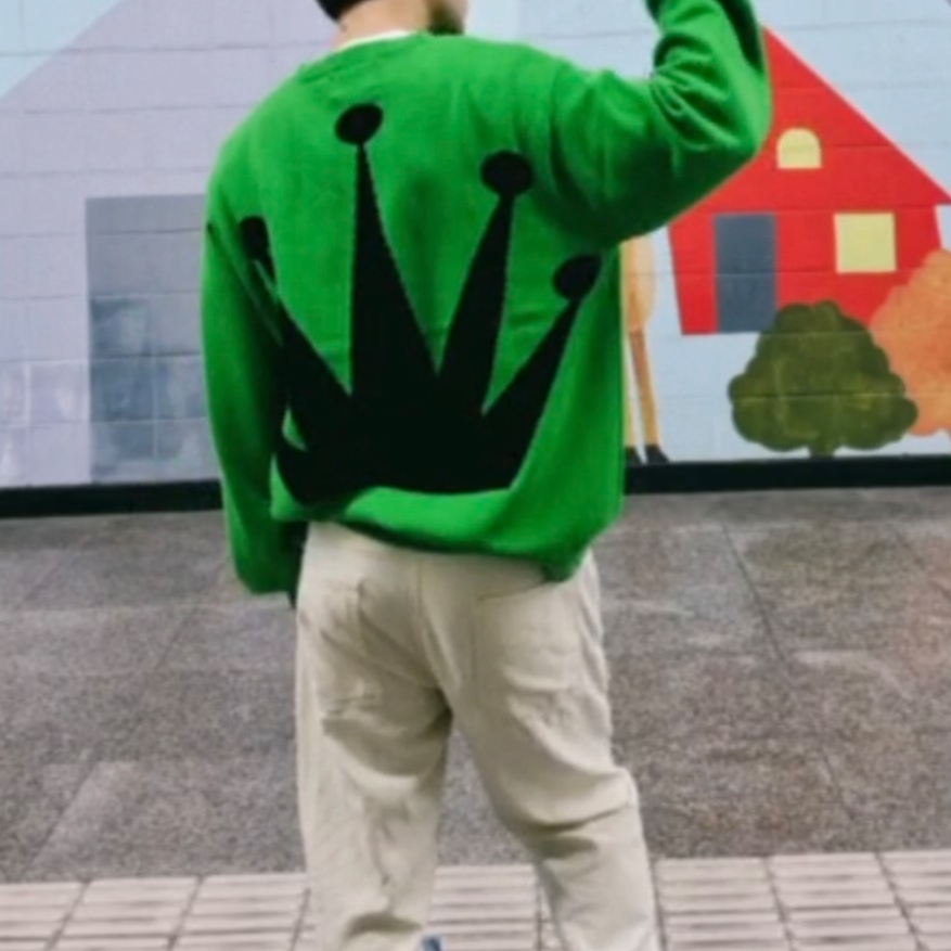 Nike x Ambush Dunk High Black, Stussy Bent Crown Sweater Lime 착용 스타일 - 1