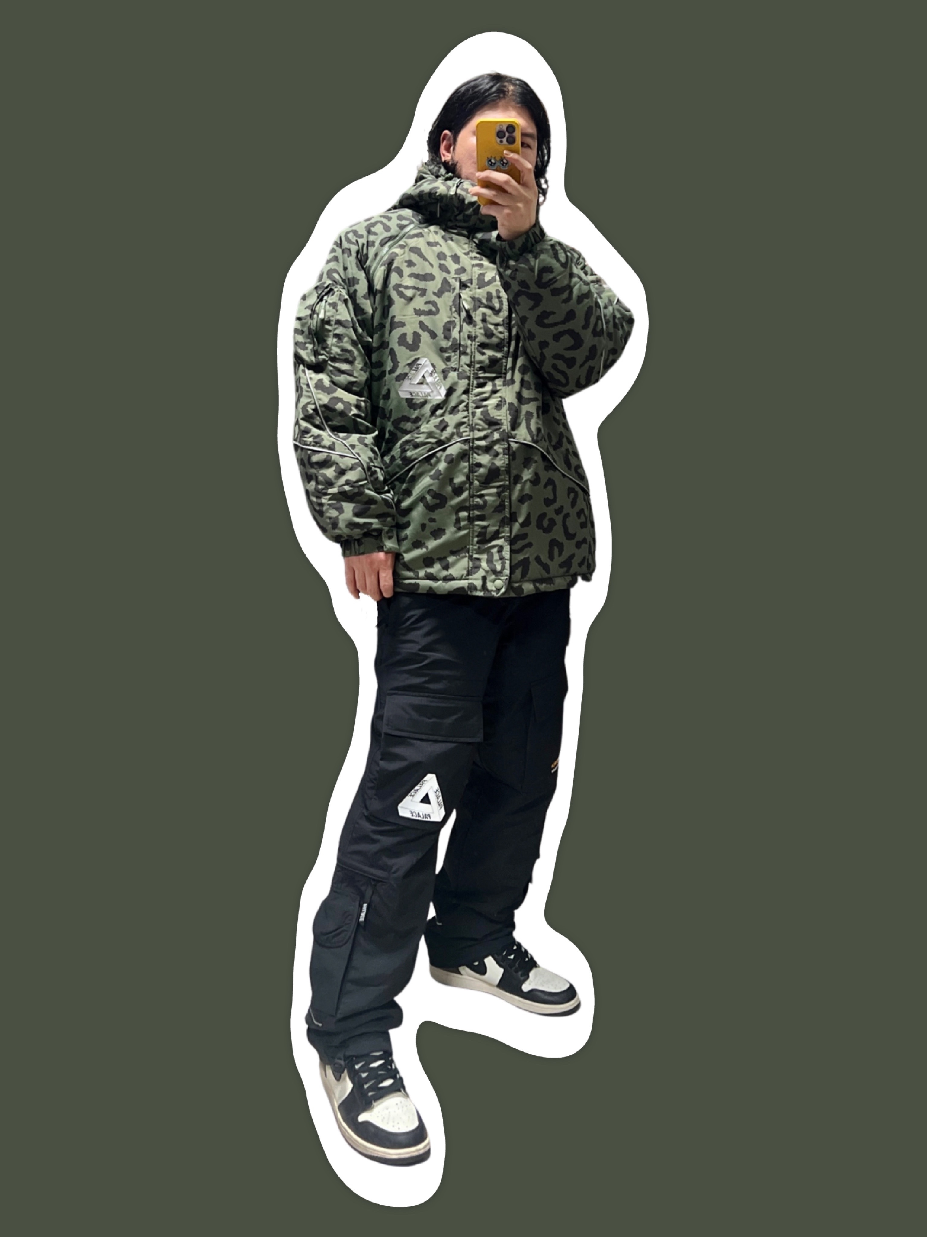 Palace M-Tech Hooded Jacket Olive Cheetah - 22FW, Palace Cordura RS Shell Cargos Black - 22FW 착용 스타일 - 1
