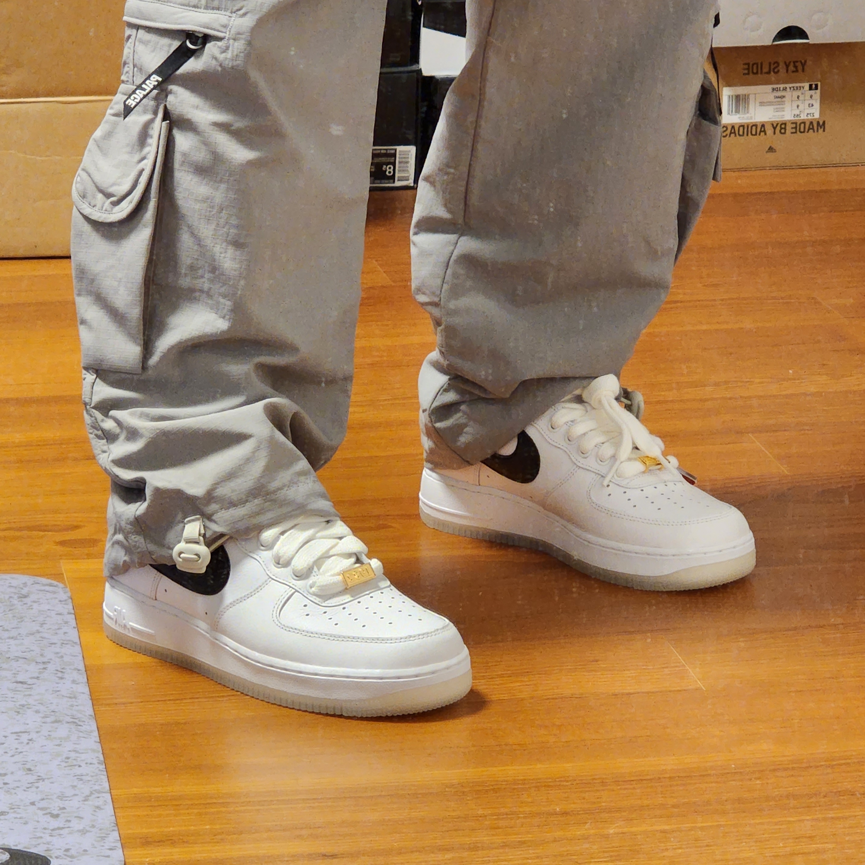 Palace Cordura RS Shell Cargos Grey - 22FW, Palace Cordura RS Zip Off Jacket Grey - 22FW 착용 스타일 - 5