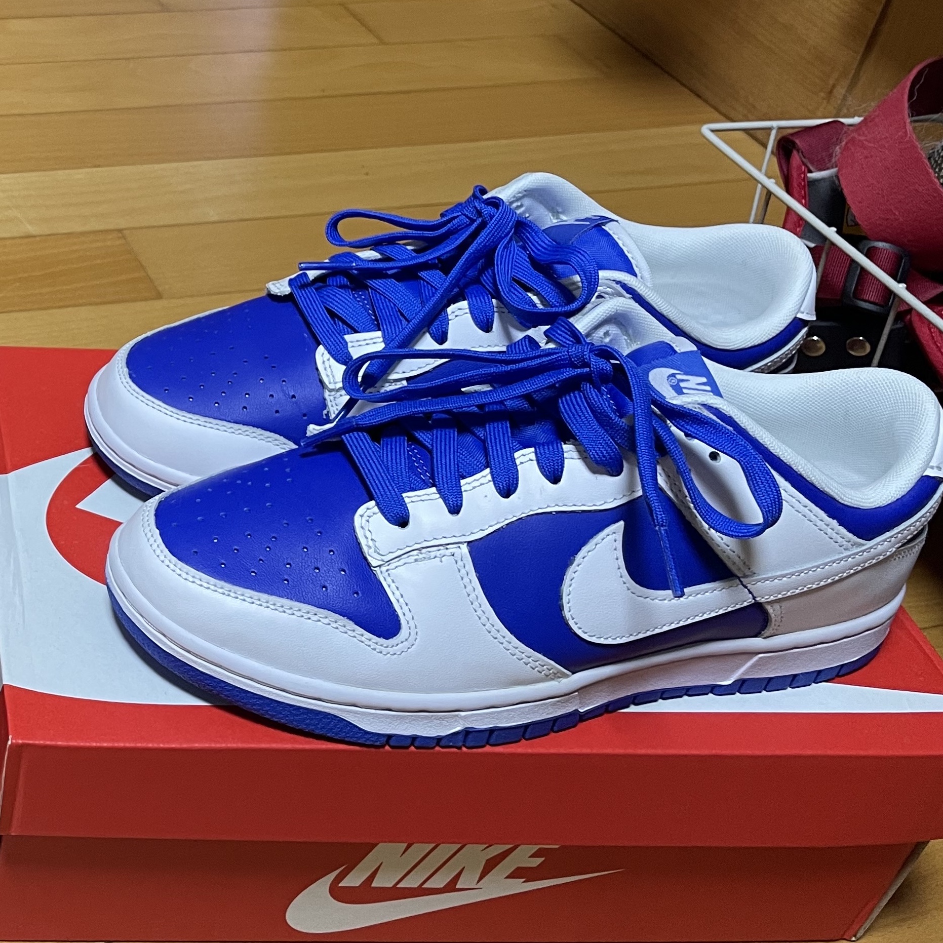 Nike Dunk Low Retro Racer Blue and White 착용 스타일