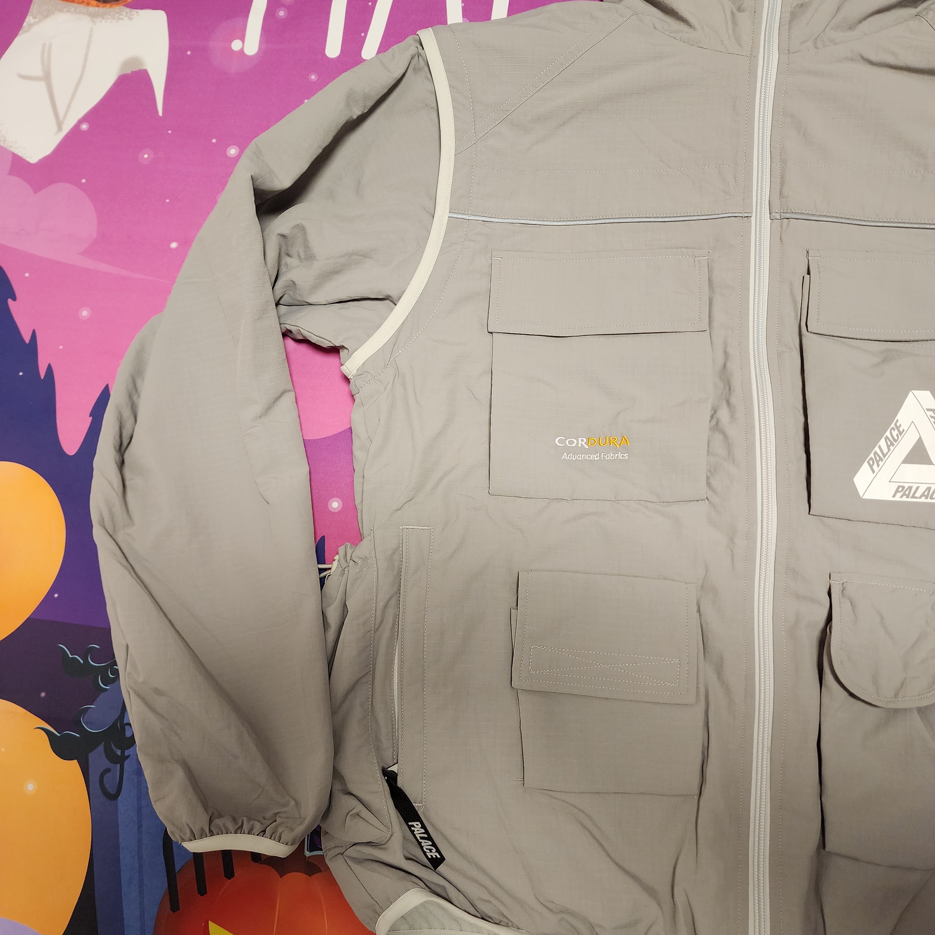 Palace Cordura RS Zip Off Jacket Grey - 22FW 착용 스타일 - 4