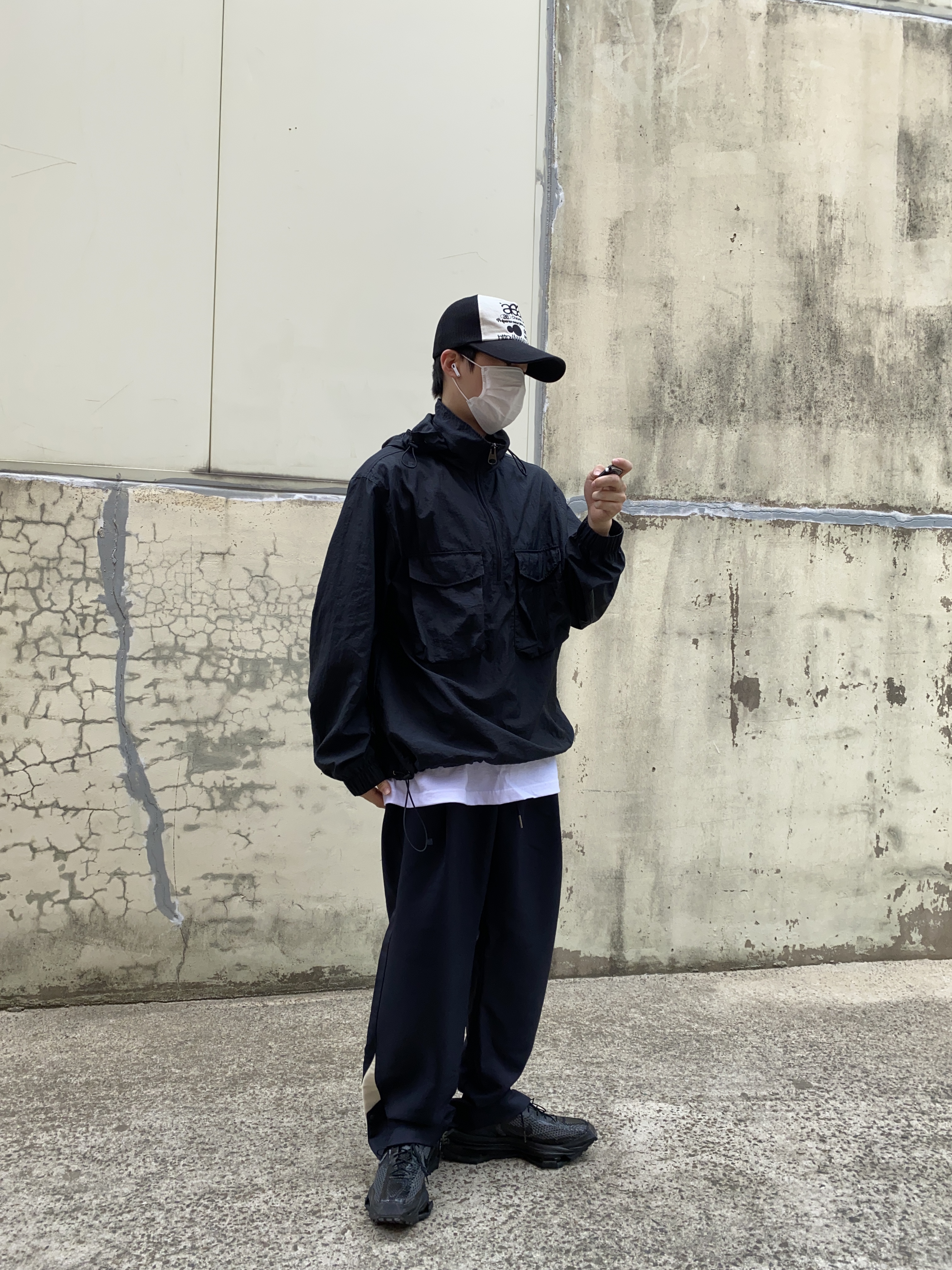 Nike x Matthew M Williams Zoom 004 Triple Black 착용 스타일