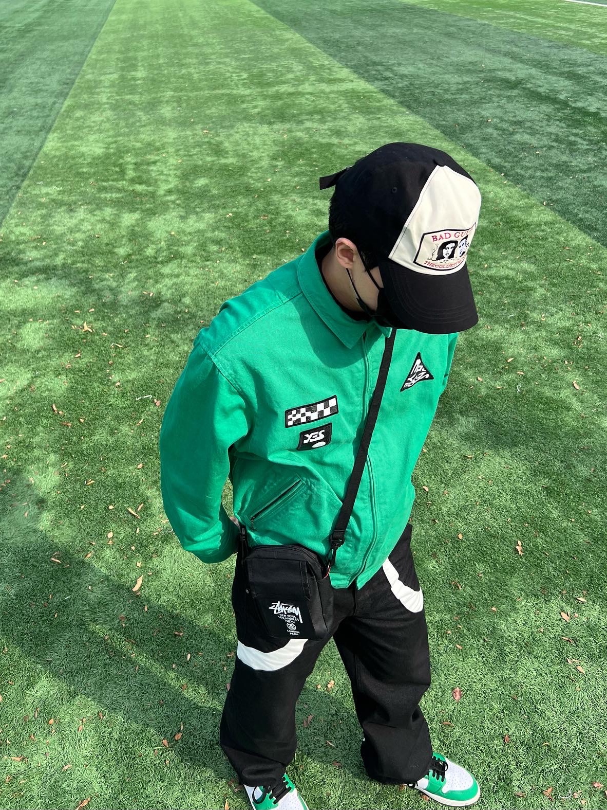 (W) Jordan 1 Retro High OG Lucky Green 착용 스타일 - 4