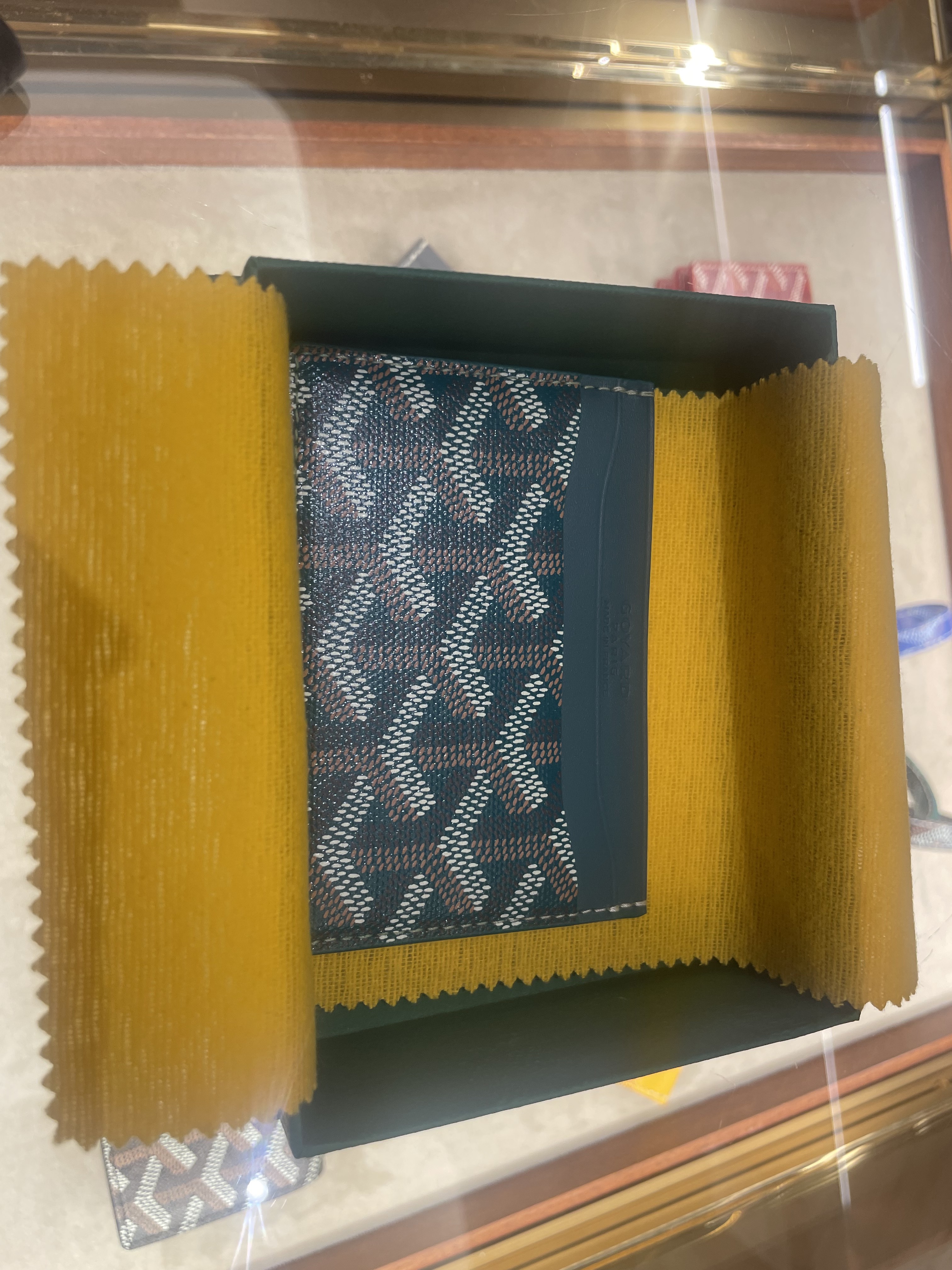 Goyard Saint Sulpice Card Holder Green 착용 스타일 - 1