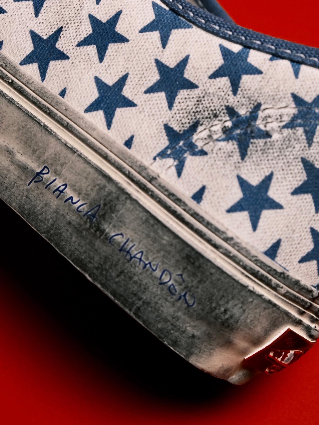 Vans Vault x Bianca Chandon Authentic LX Stressed Navy White 착용 스타일 - 1