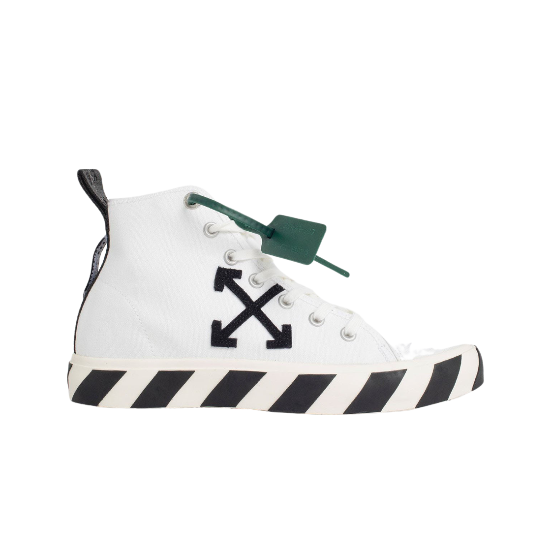 오프화이트 애로우 미드 벌크 스니커즈 화이트 블랙 - 22FW(Off-White Arrow Mid Vulcanized Sneakers White Black - 22FW)