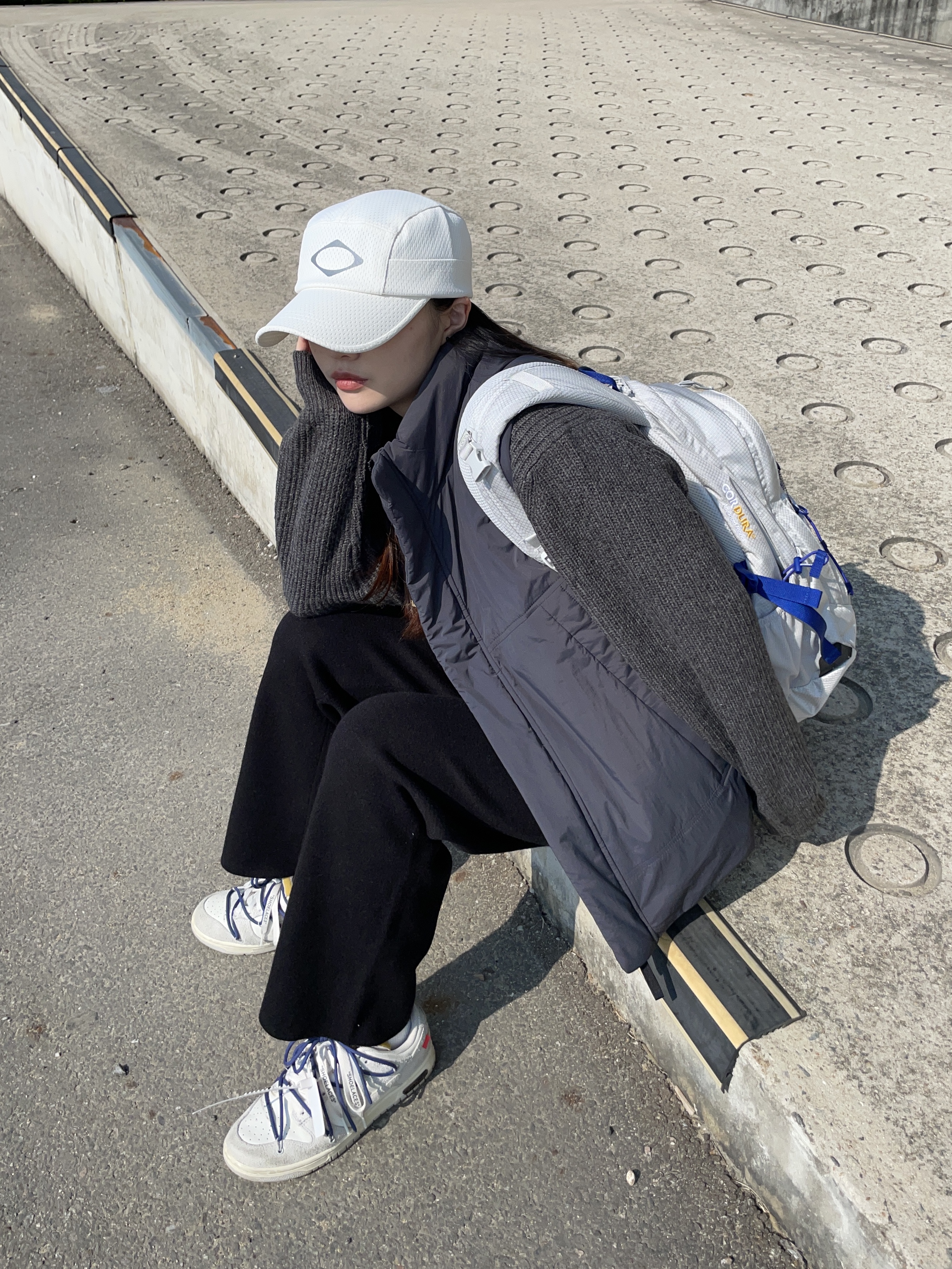 Nike x Off-White Dunk Low The 50 - Lot 18, Supreme Backpack Silver - 22SS 착용 스타일 - 1