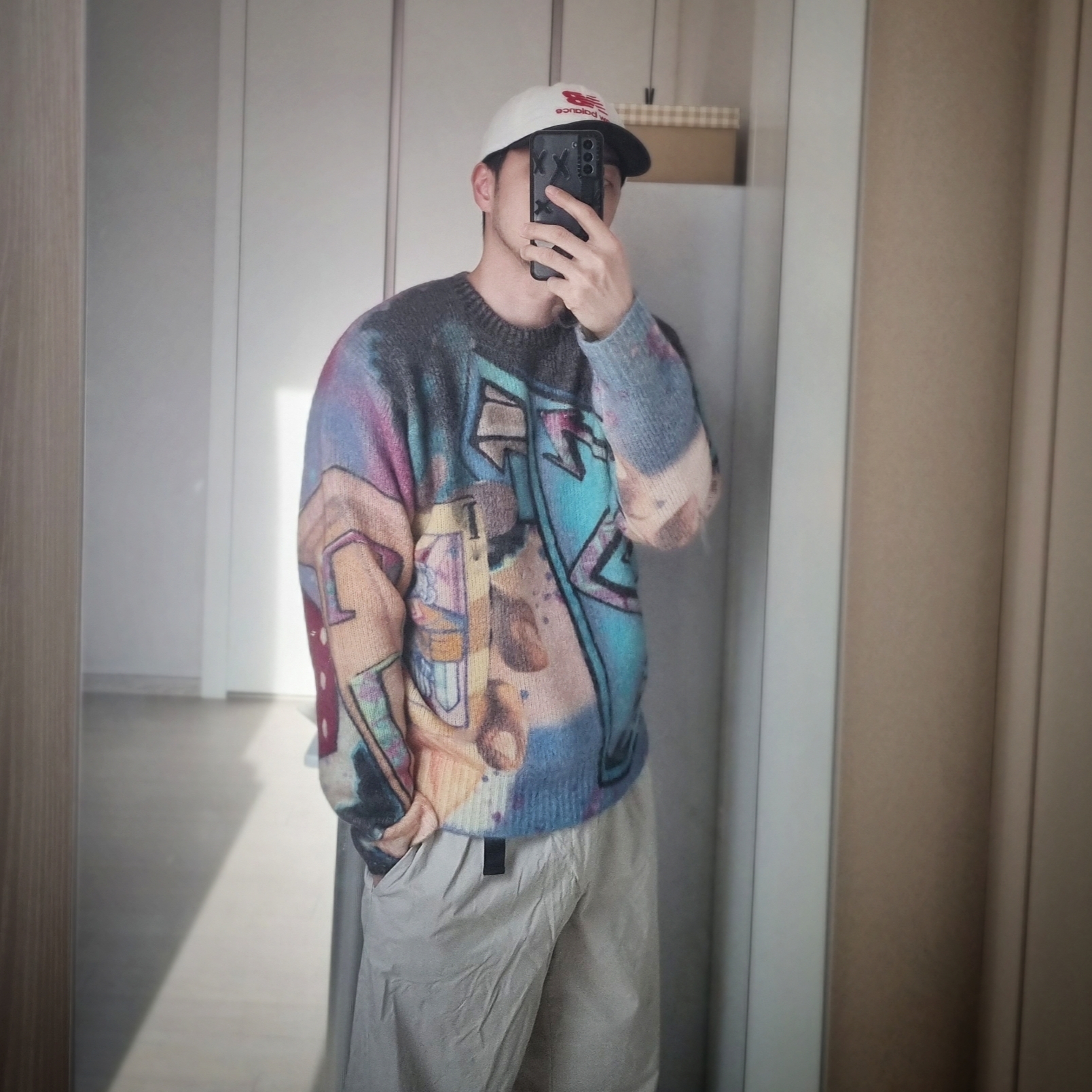 Stussy Goldie Sweater Multi 착용 스타일 - 1