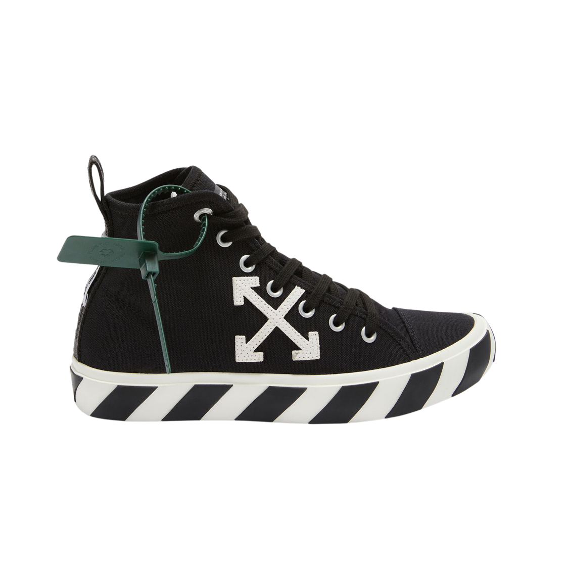 Off-White Arrow Mid Vulcanized Sneakers Black White - 22FW 상세 이미지 1