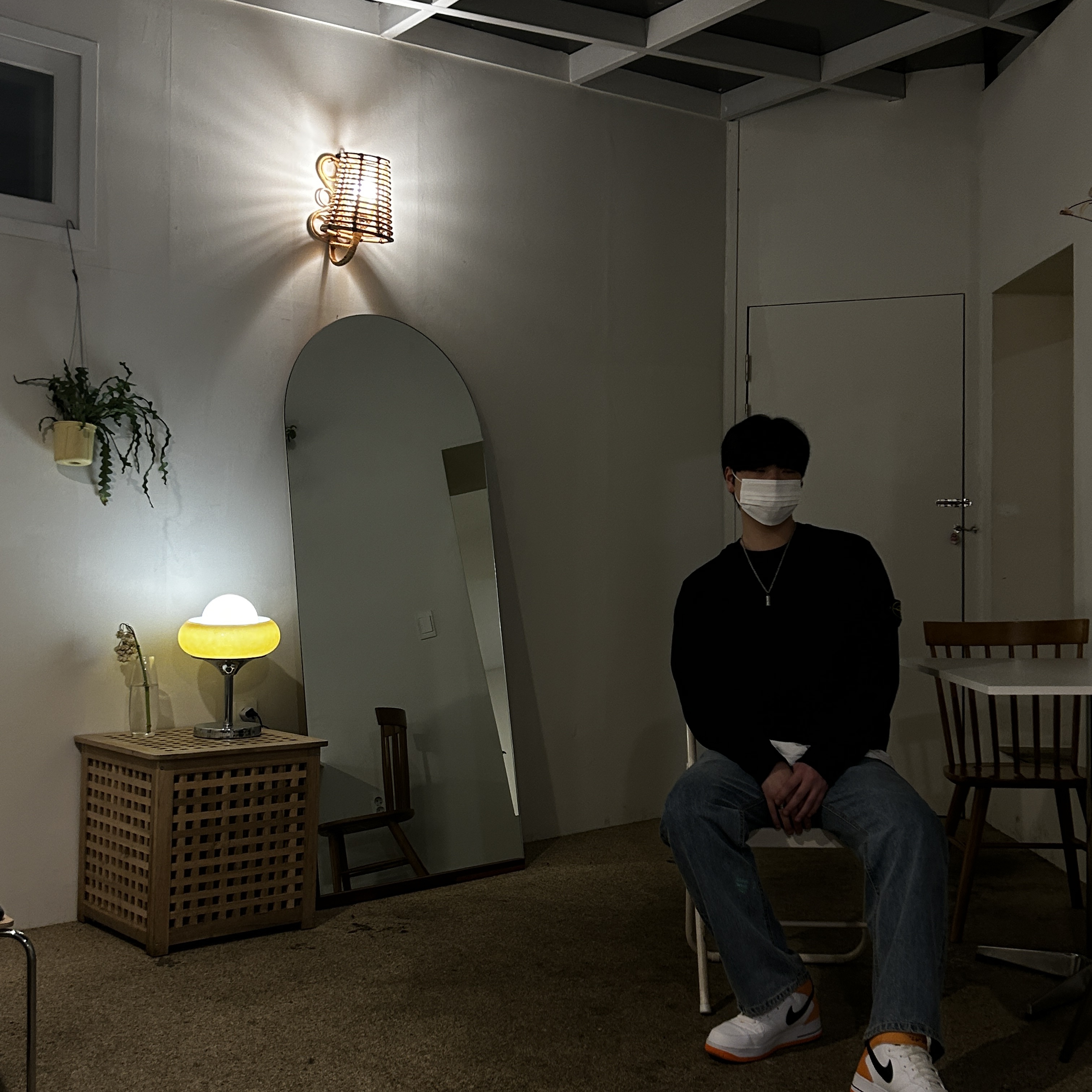 Stone Island 63020 Crewneck Sweatshirt Black - 22FW, Nike Air Force 1 Mid '07 I Got Next 착용 스타일 - 3
