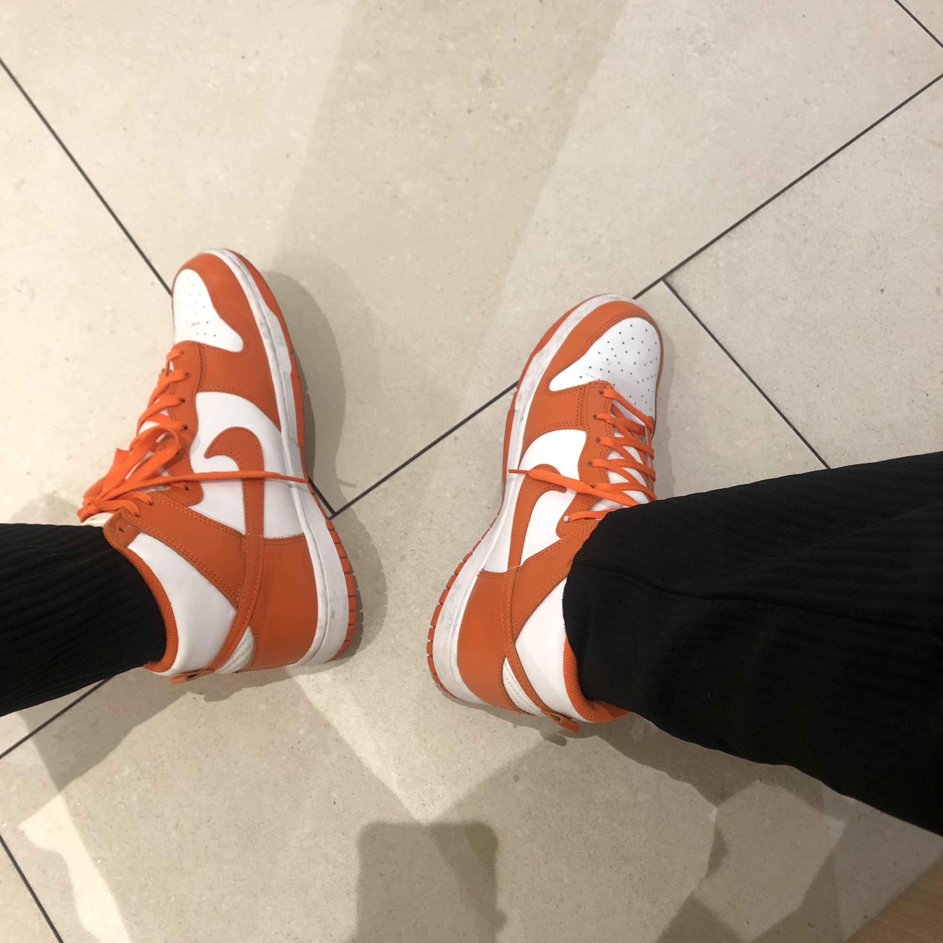 Nike Dunk High Retro Orange Blaze 착용 스타일