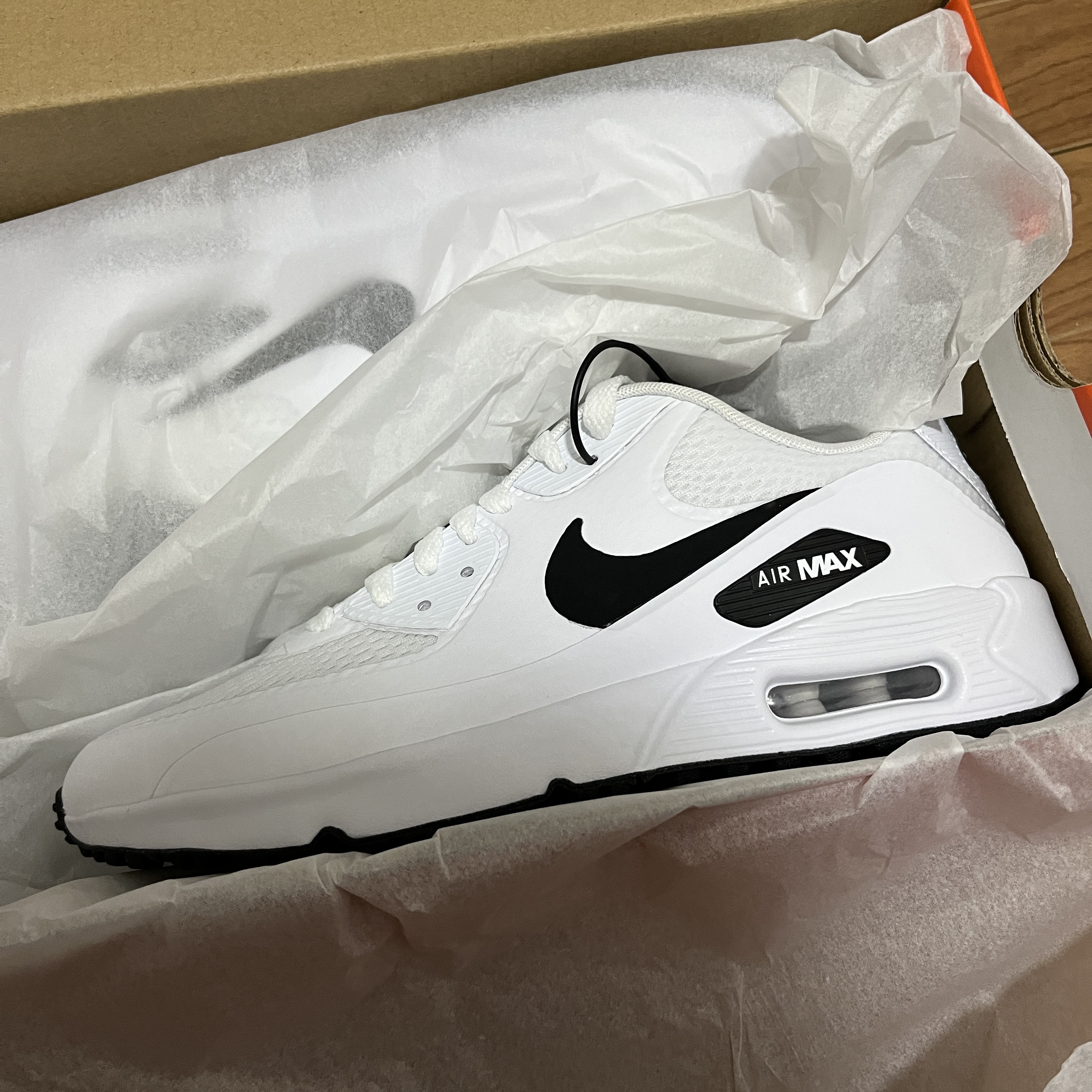 Nike Air Max 90 G White Black 착용 스타일 - 1