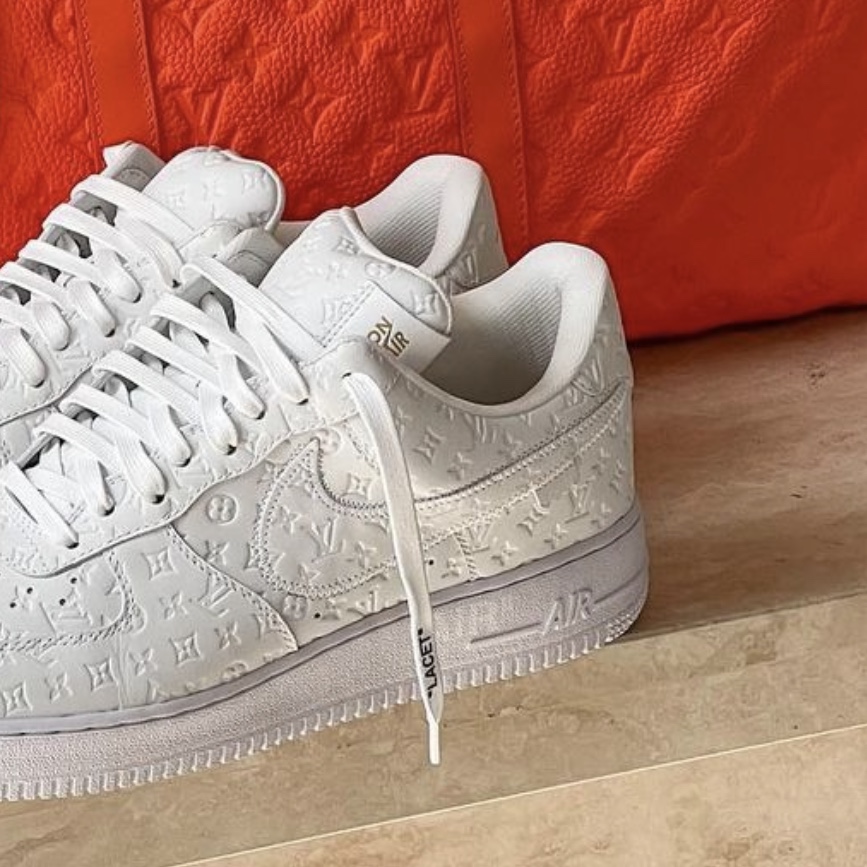 Louis Vuitton x Nike Air Force 1 Low by Virgil Abloh White 착용 스타일