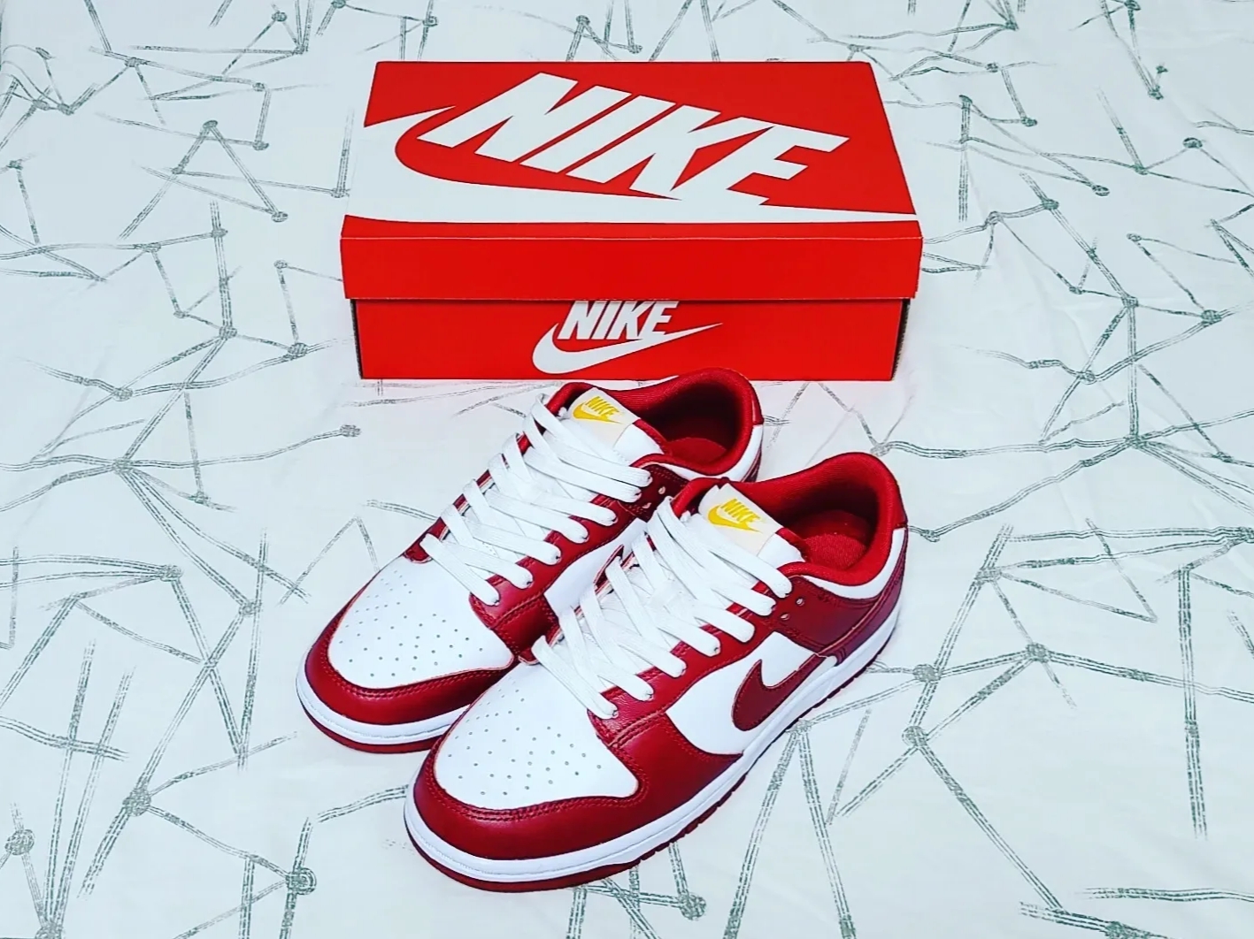 Nike Dunk Low Retro Gym Red 착용 스타일 - 1